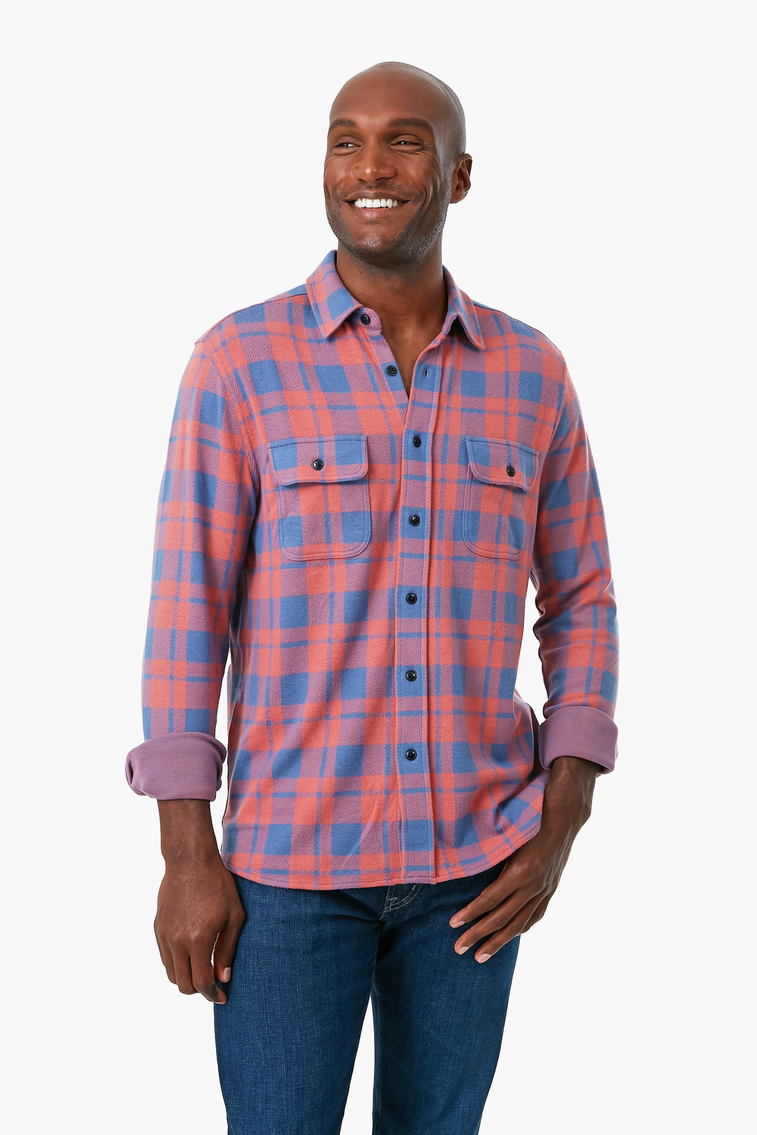Rose Blue Check Legend Sweater Shirt-Charming Tale Store