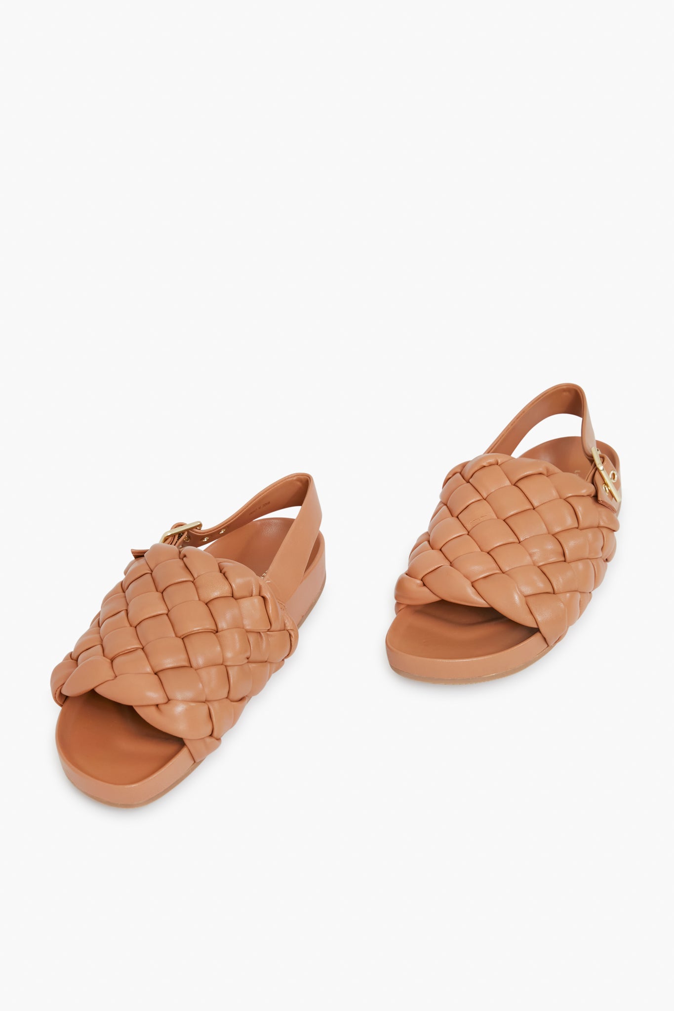 Dark Sand Benton Flat Woven Sandals With Strap-Charming Tale Store