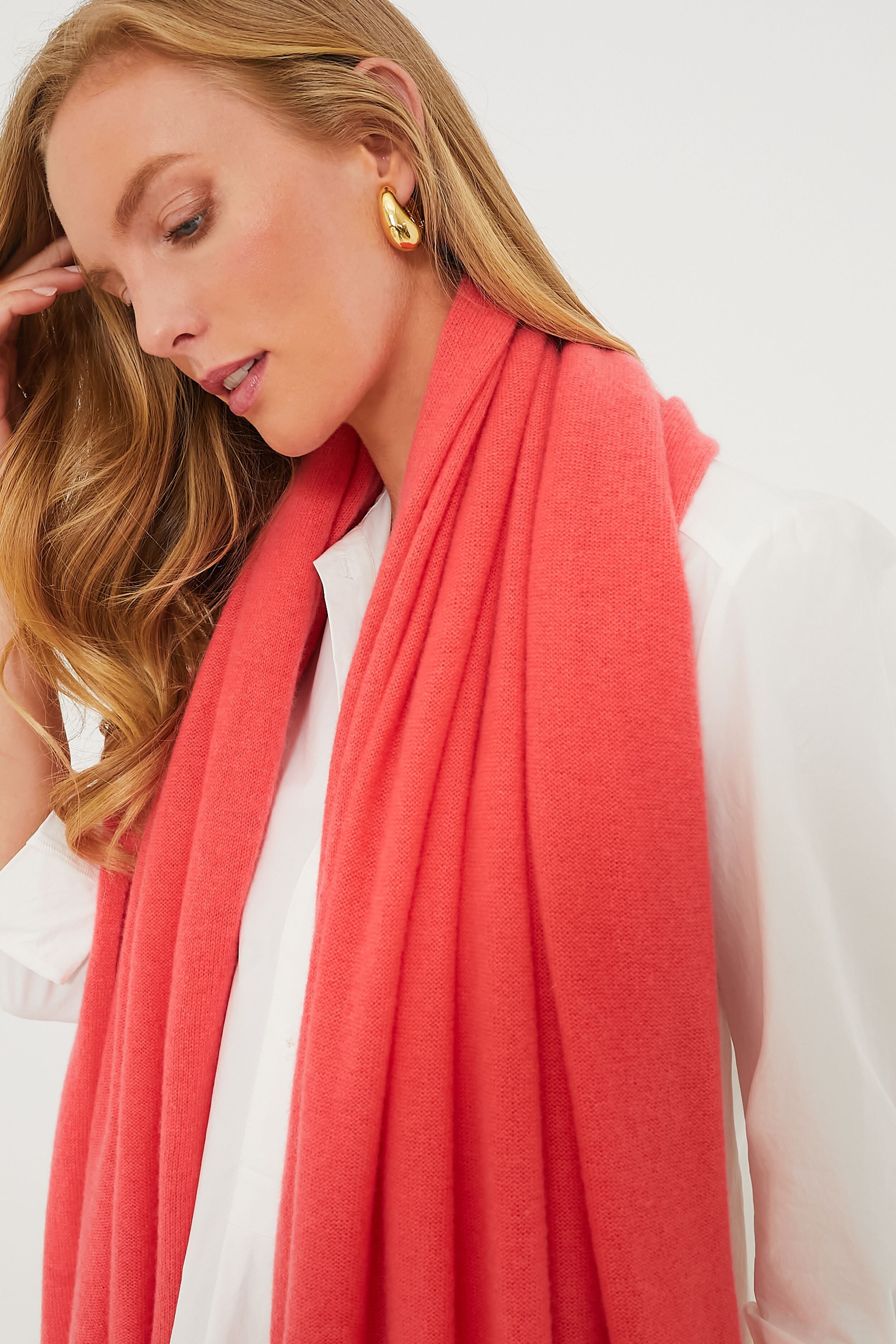 Gladiola Pink Cashmere Blanket Scarf-Charming Tale Store