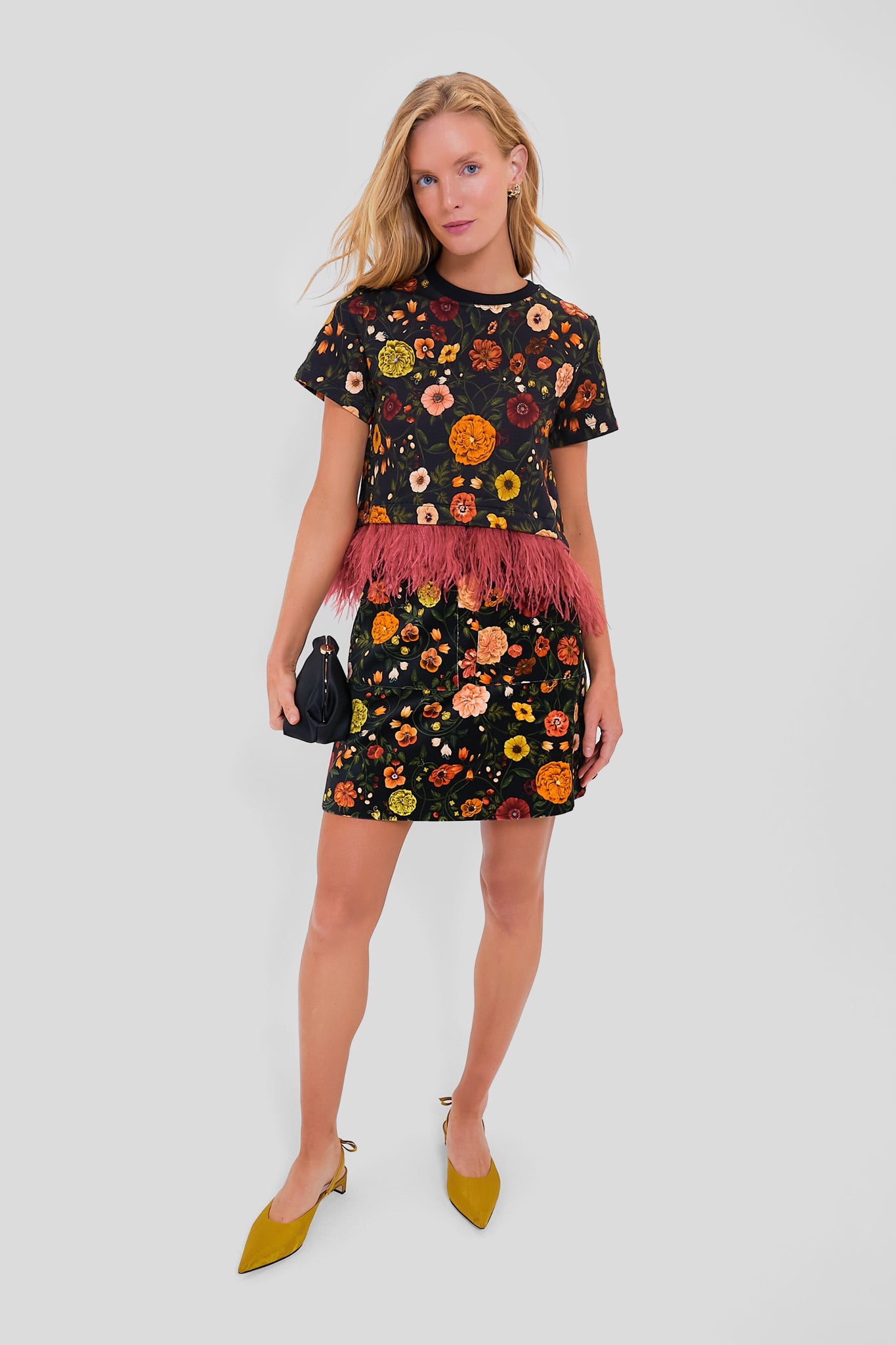 Botticelli Velvet Short Skirt-Charming Tale Store