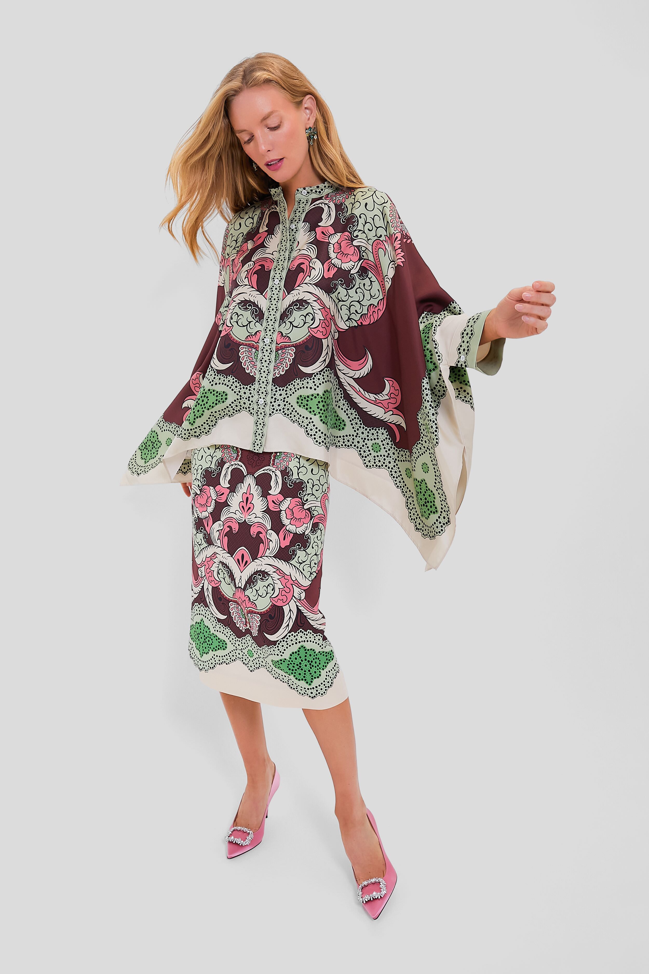 Green Multi Tompkins Studs-Charming Tale Store