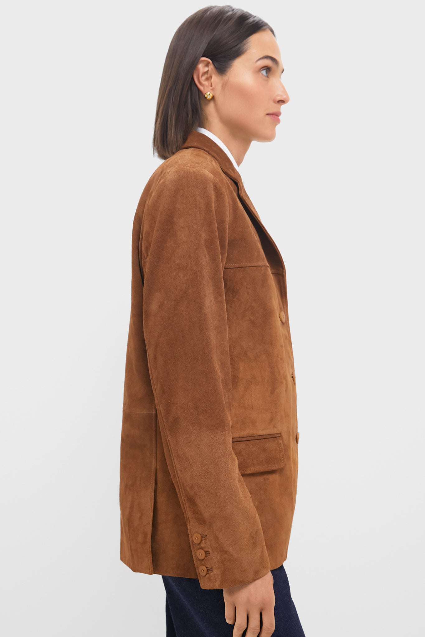 Tan Natalie Suede Jacket-Charming Tale Store