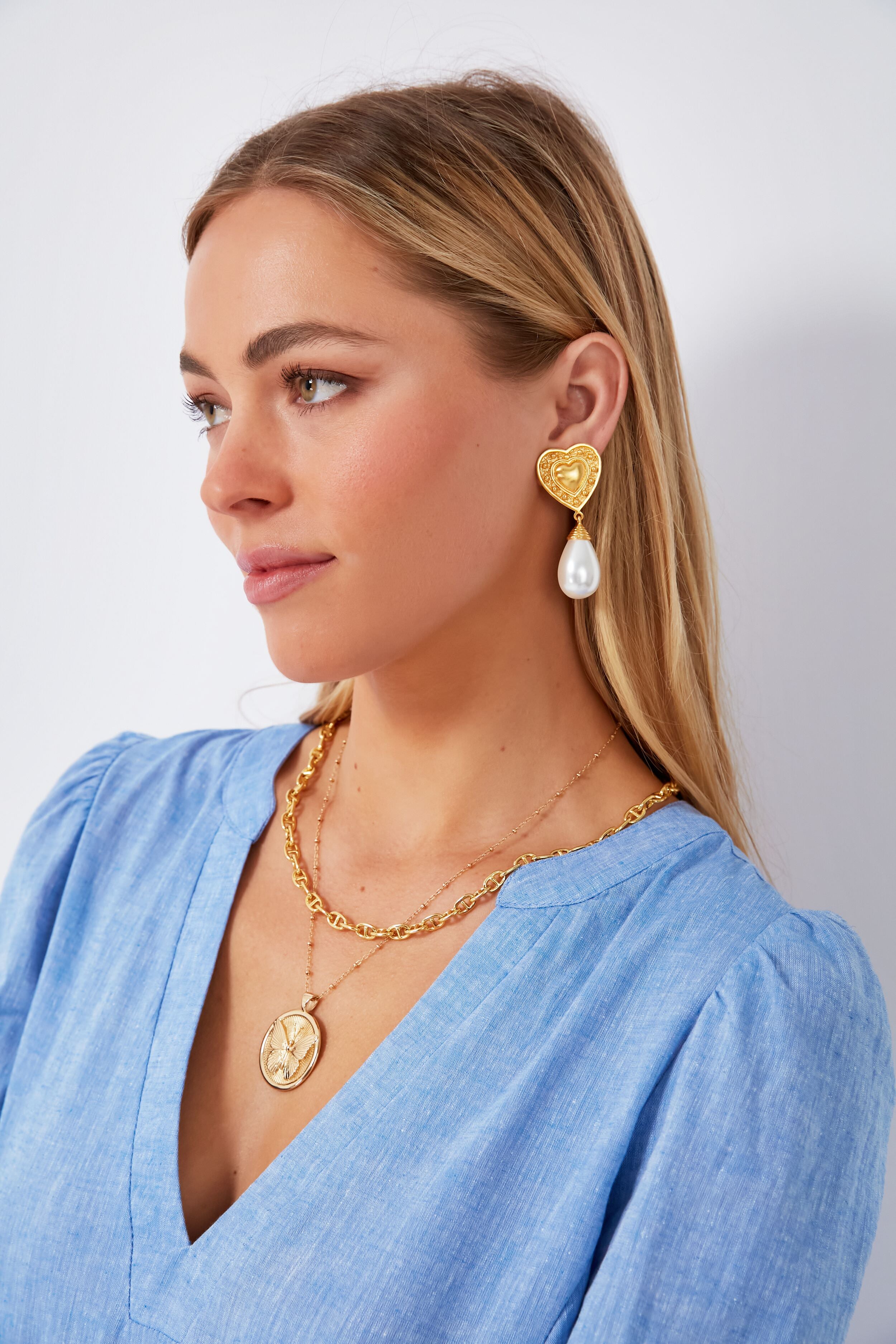 Pearl Heartbeat Earrings-Charming Tale Store