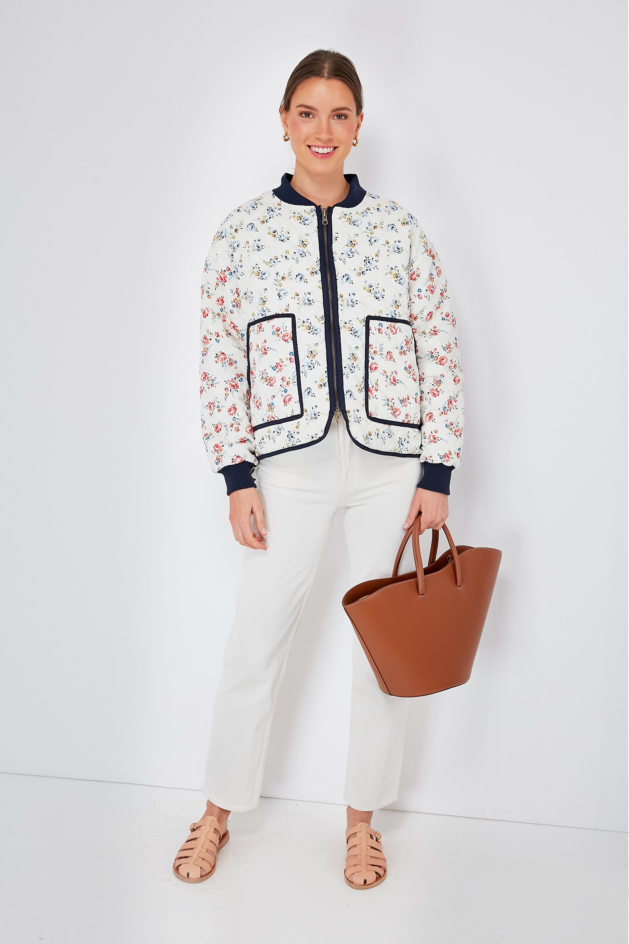 Carolina Rose Patchwork The Reversible Quilted Bomber-Charming Tale Store