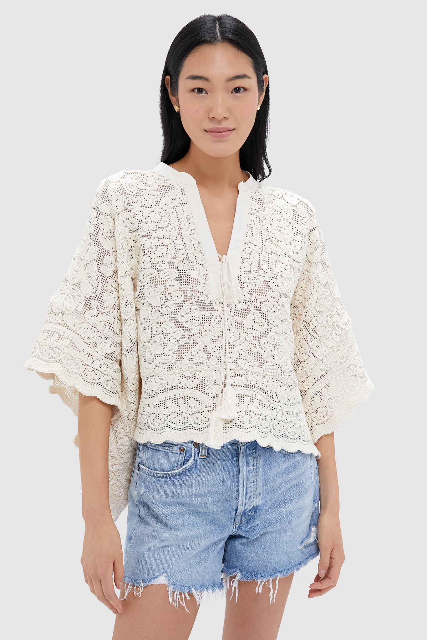 Tan Lace Apollo Poncho-Charming Tale Store