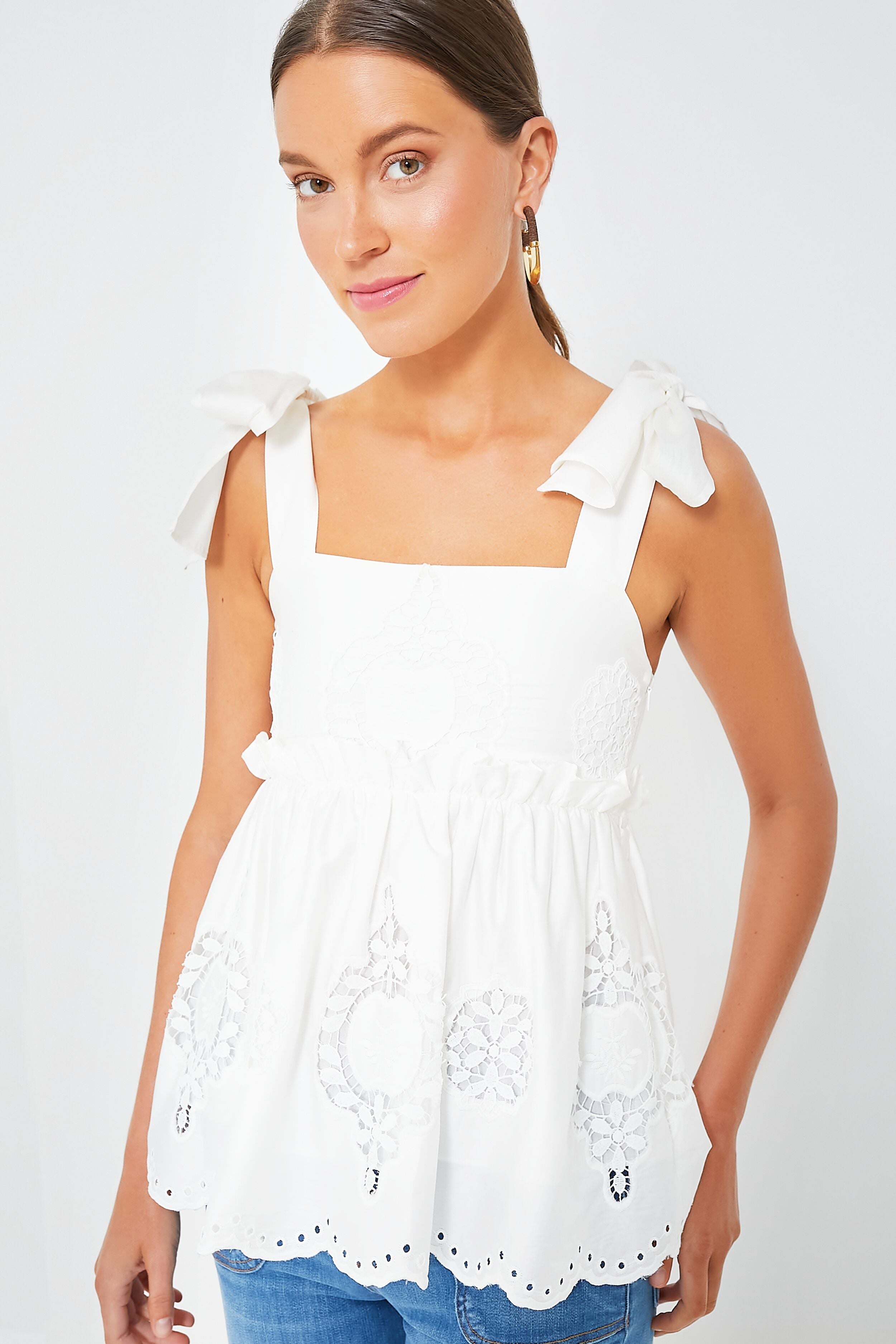 Chestnut Zuri Hoop Earrings-Charming Tale Store