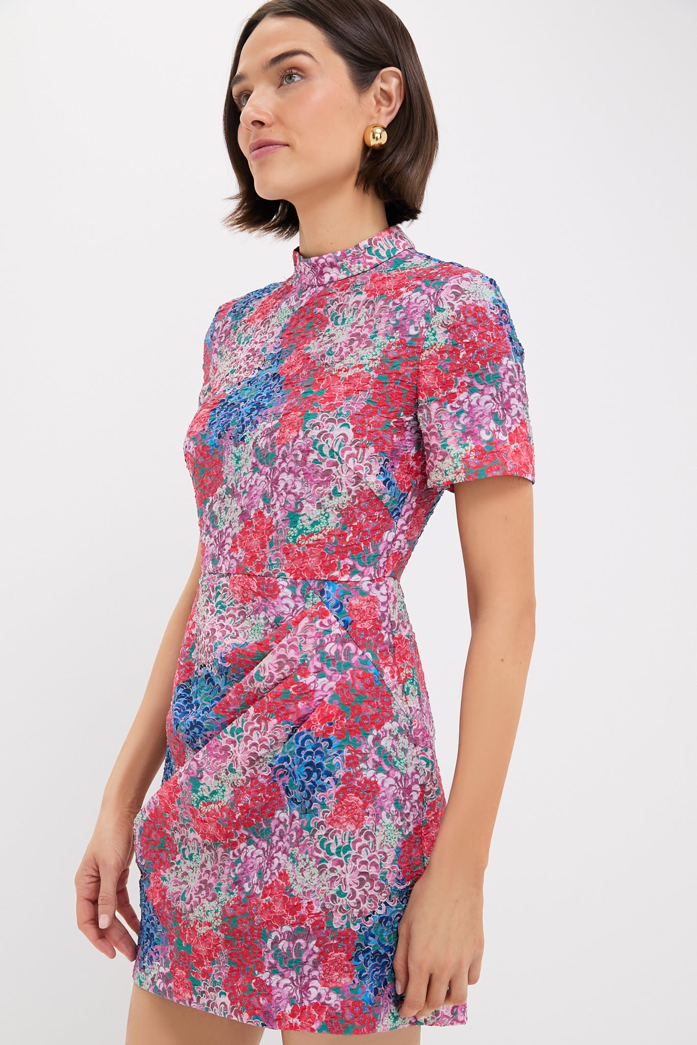 Florentina Sea Draped Mini Dress-Charming Tale Store