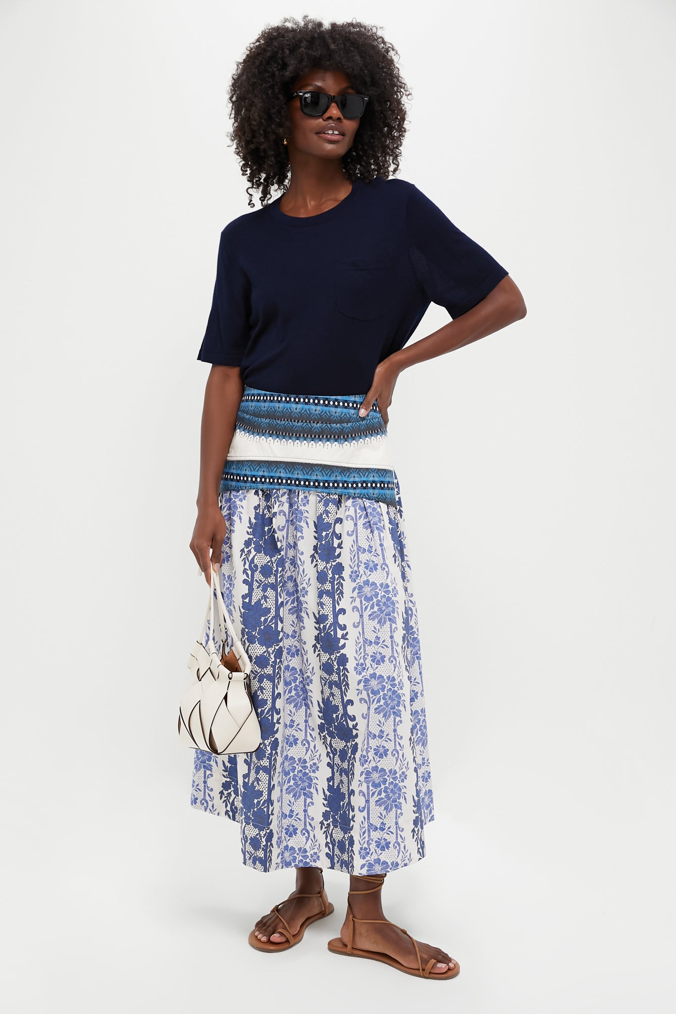 Bondi Blues Cotton Poplin Jolie Skirt-Charming Tale Store