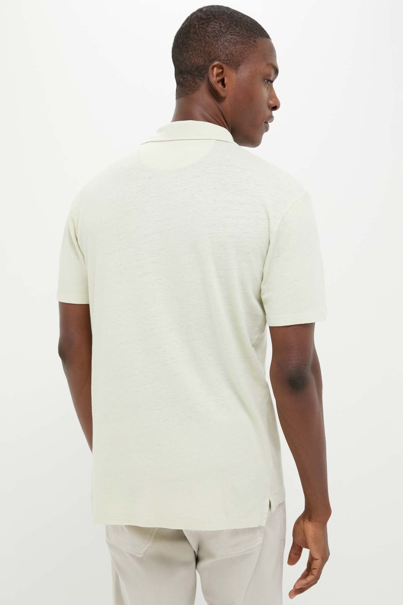 Sea Moss Drift Linen Polo-Charming Tale Store