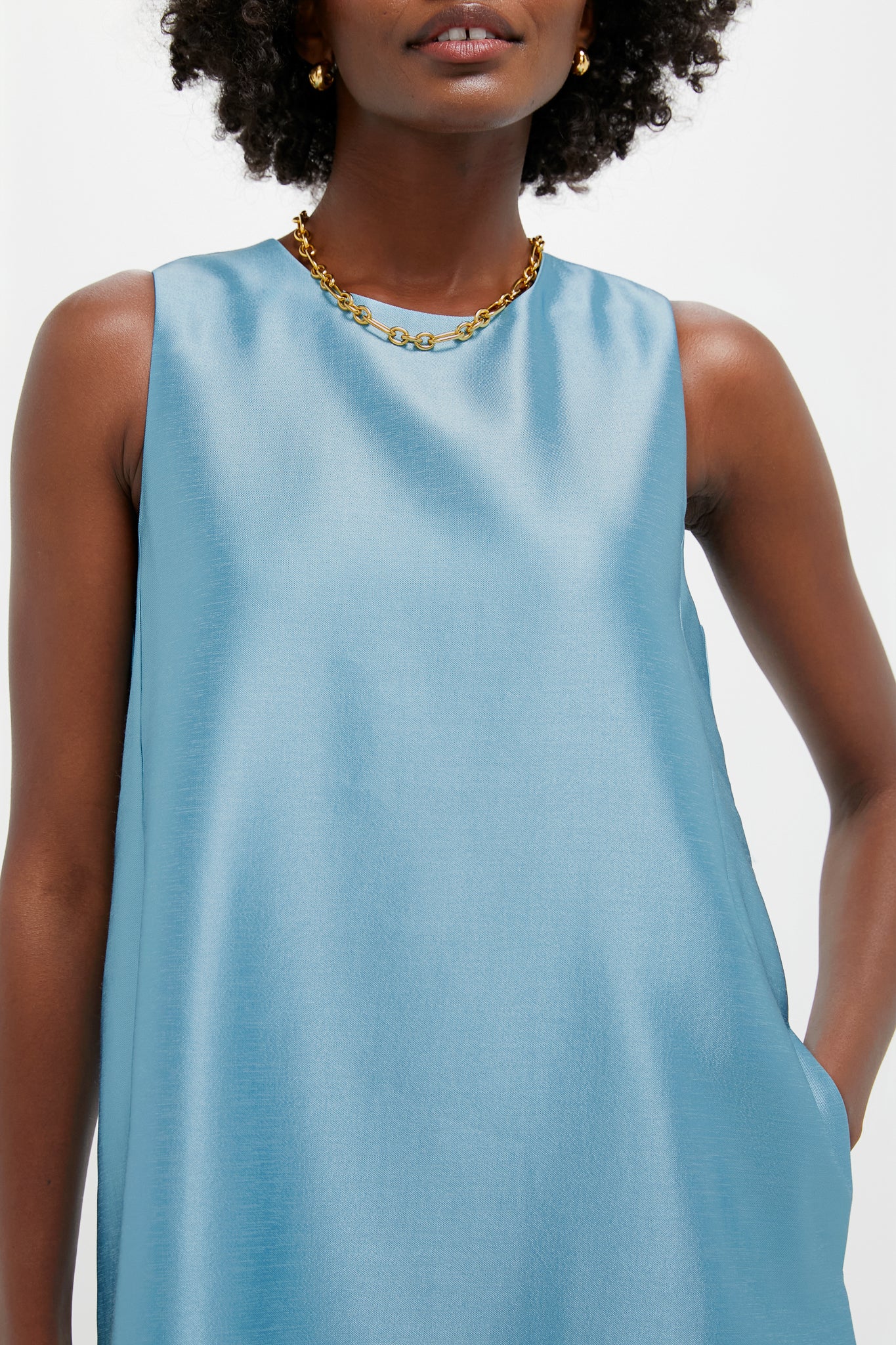 Robin's Egg Blue Dupioni Marlowe Dress-Charming Tale Store