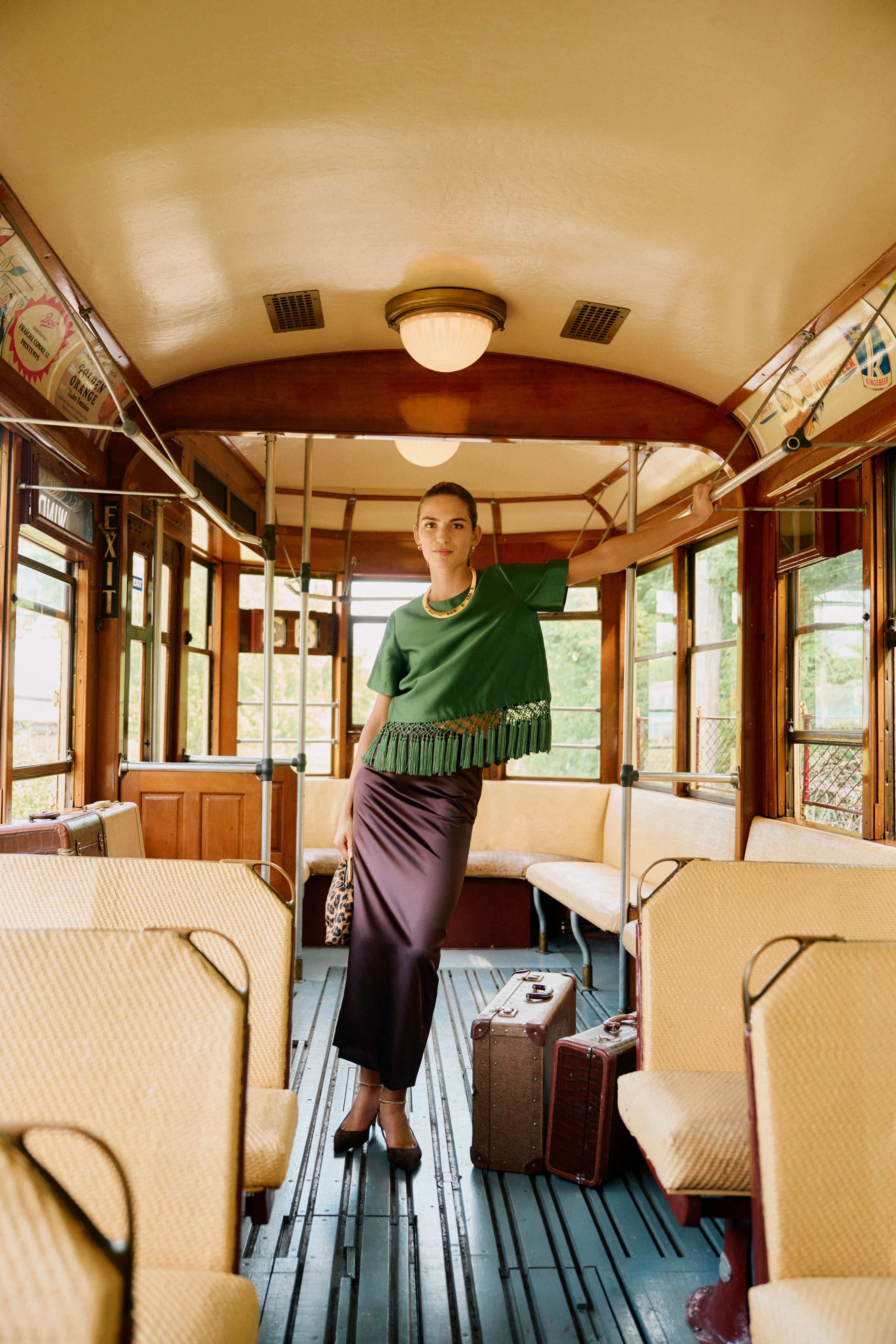 Brun Floriane Midi Skirt-Charming Tale Store