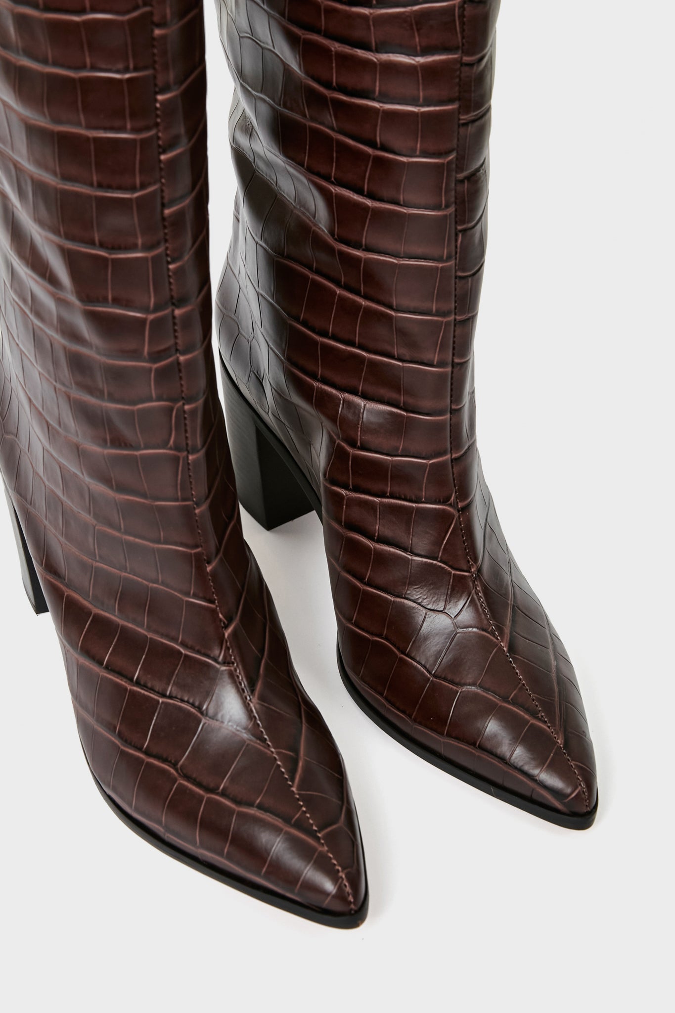 Dark Chocolate Maryana Block Heels-Charming Tale Store