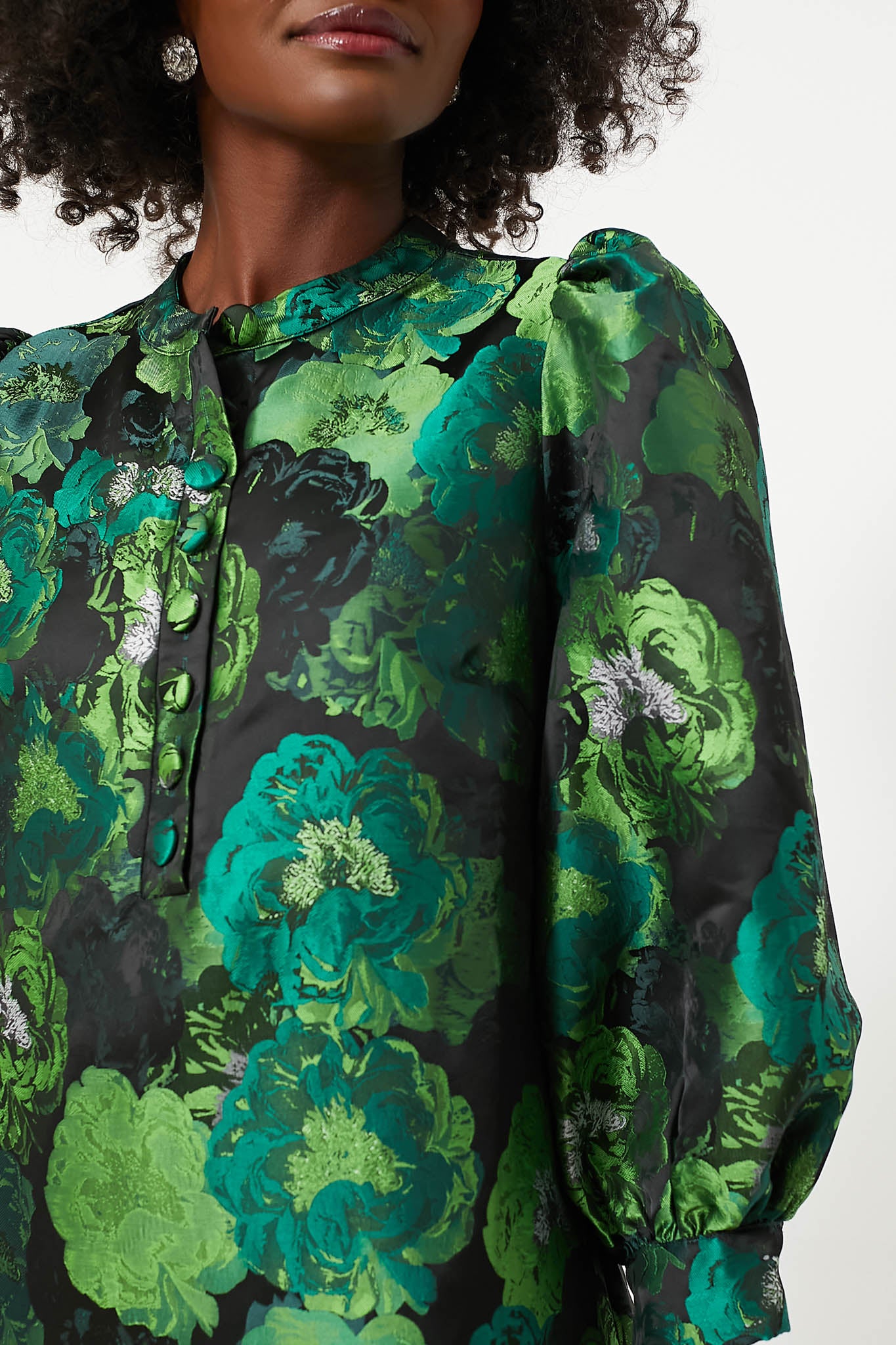 Green Jacquard Samantha Dress-Charming Tale Store