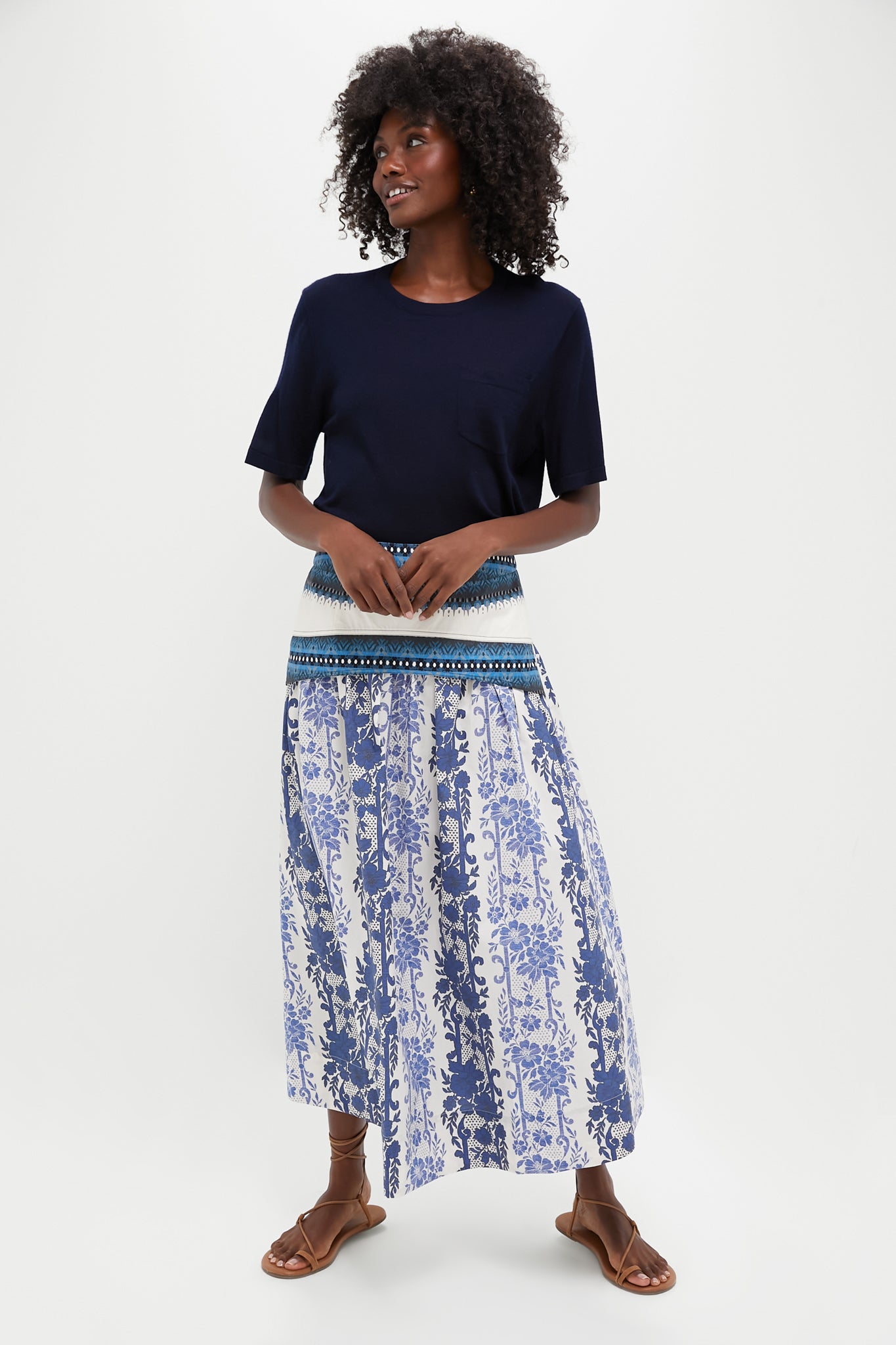 Bondi Blues Cotton Poplin Jolie Skirt-Charming Tale Store