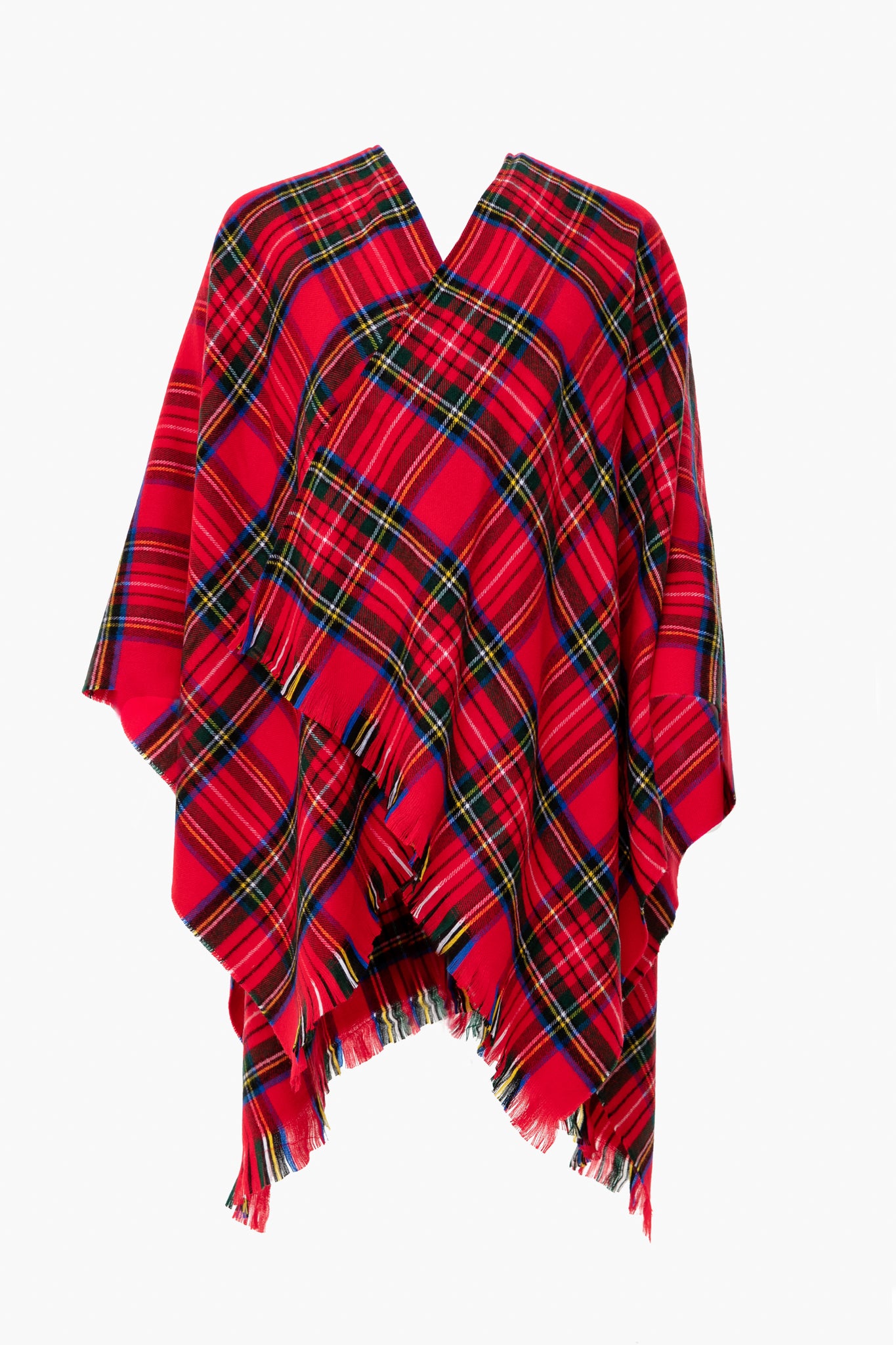 Exclusive Ruana Plaid Poncho-Charming Tale Store