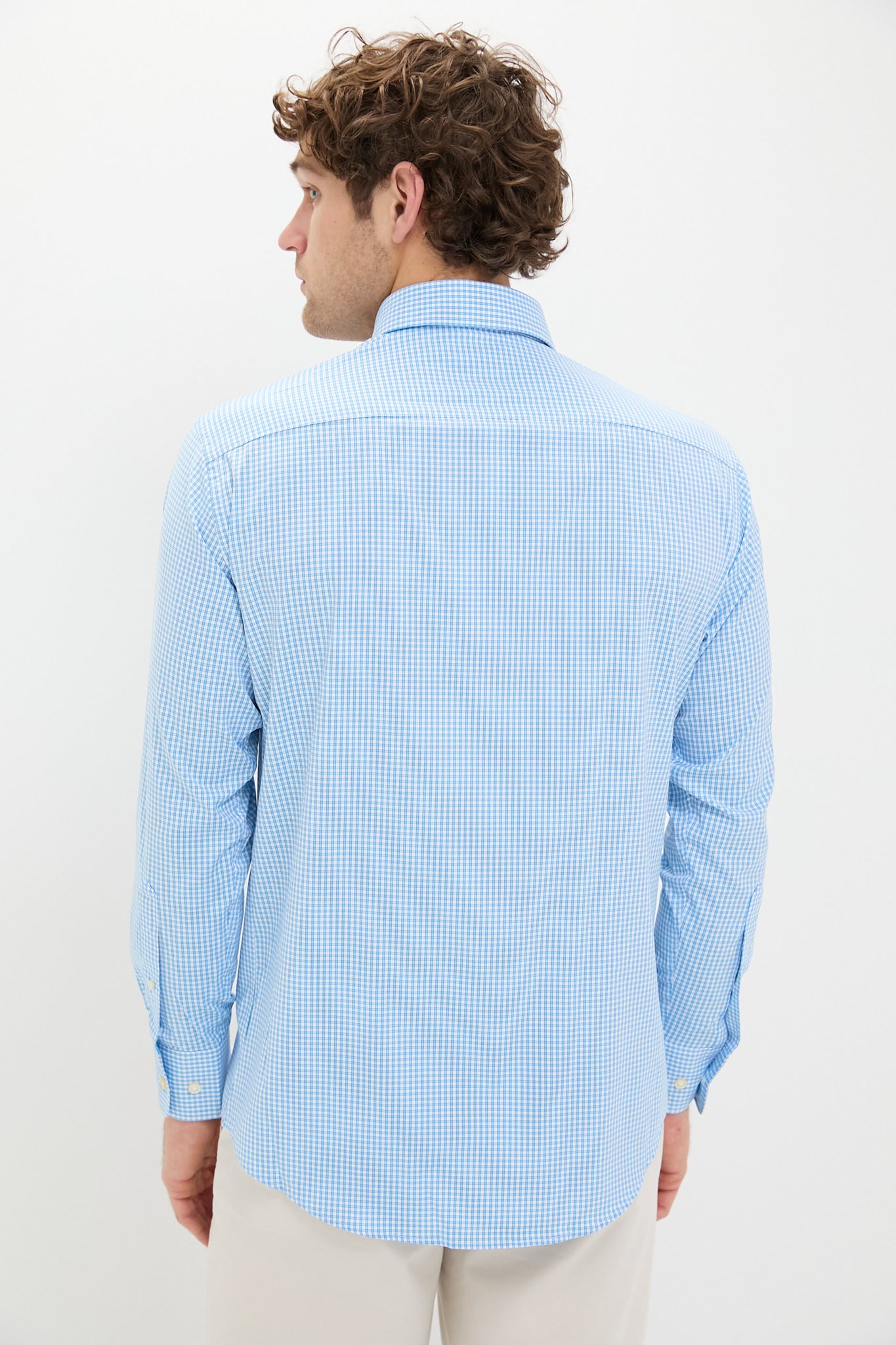 Seaport Blue Derwent Performance Twill Sport Shirt-Charming Tale Store