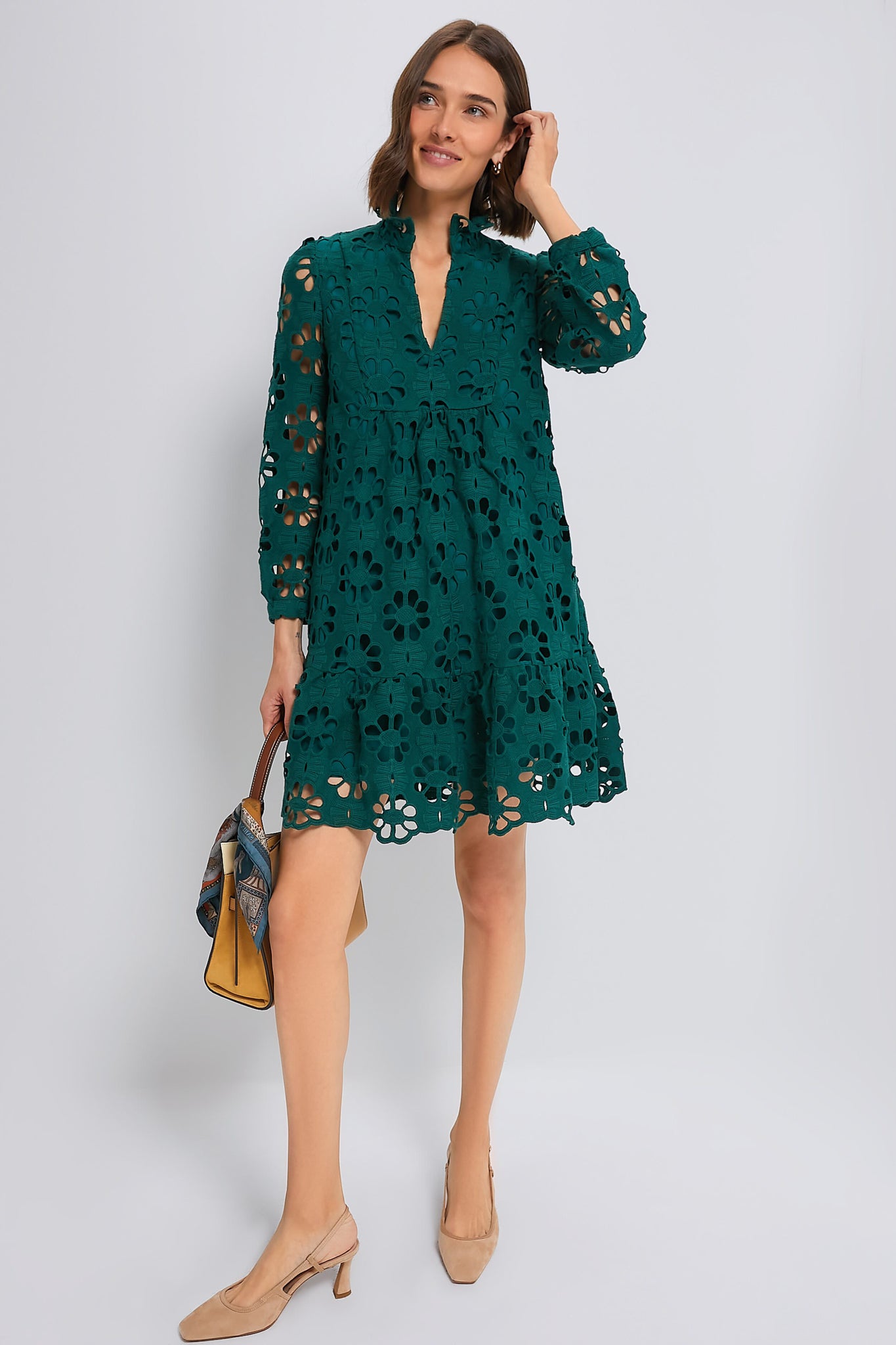 Green Lace Palmerston Dress-Charming Tale Store