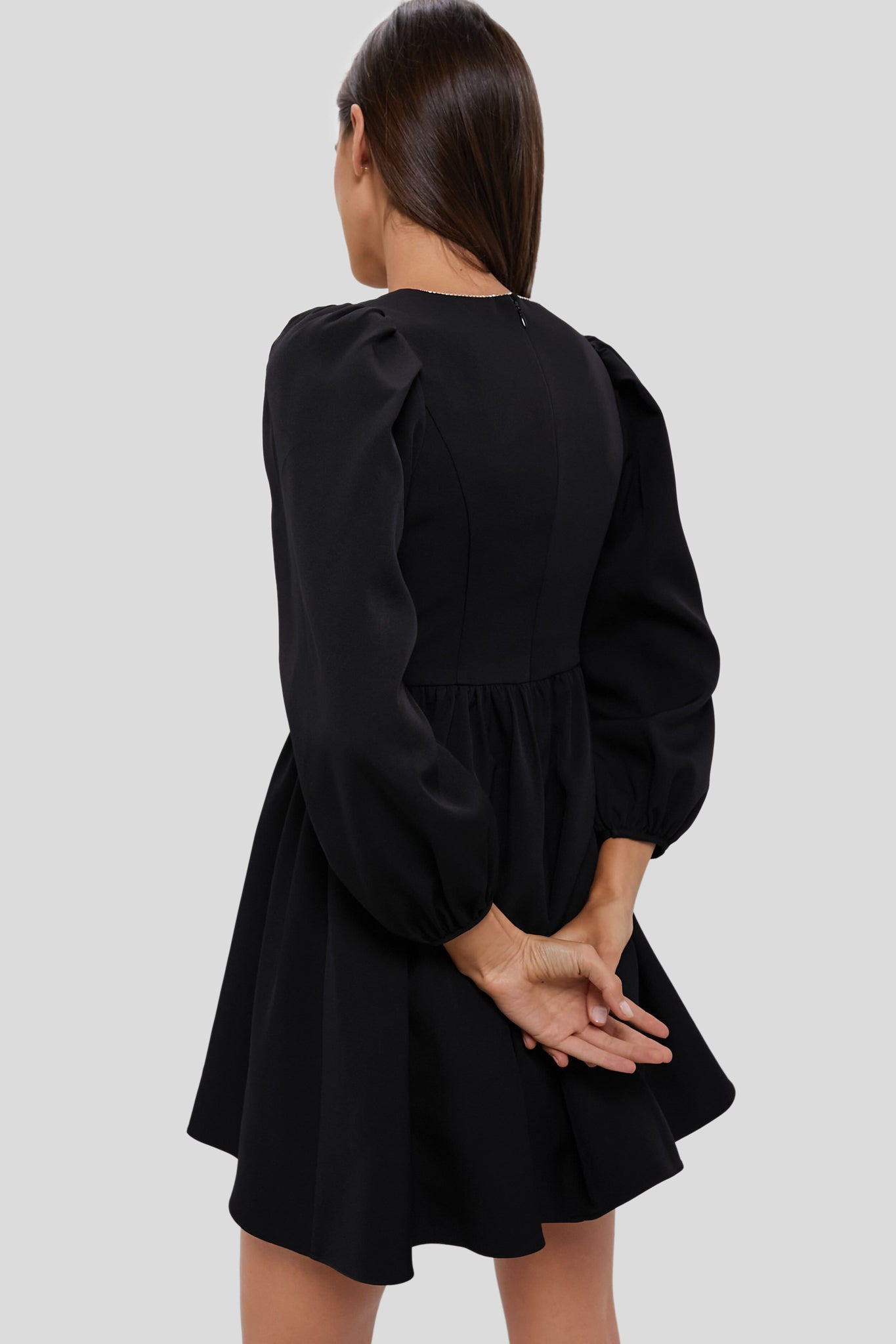 Embellished Bow Blair Mini Dress-Charming Tale Store