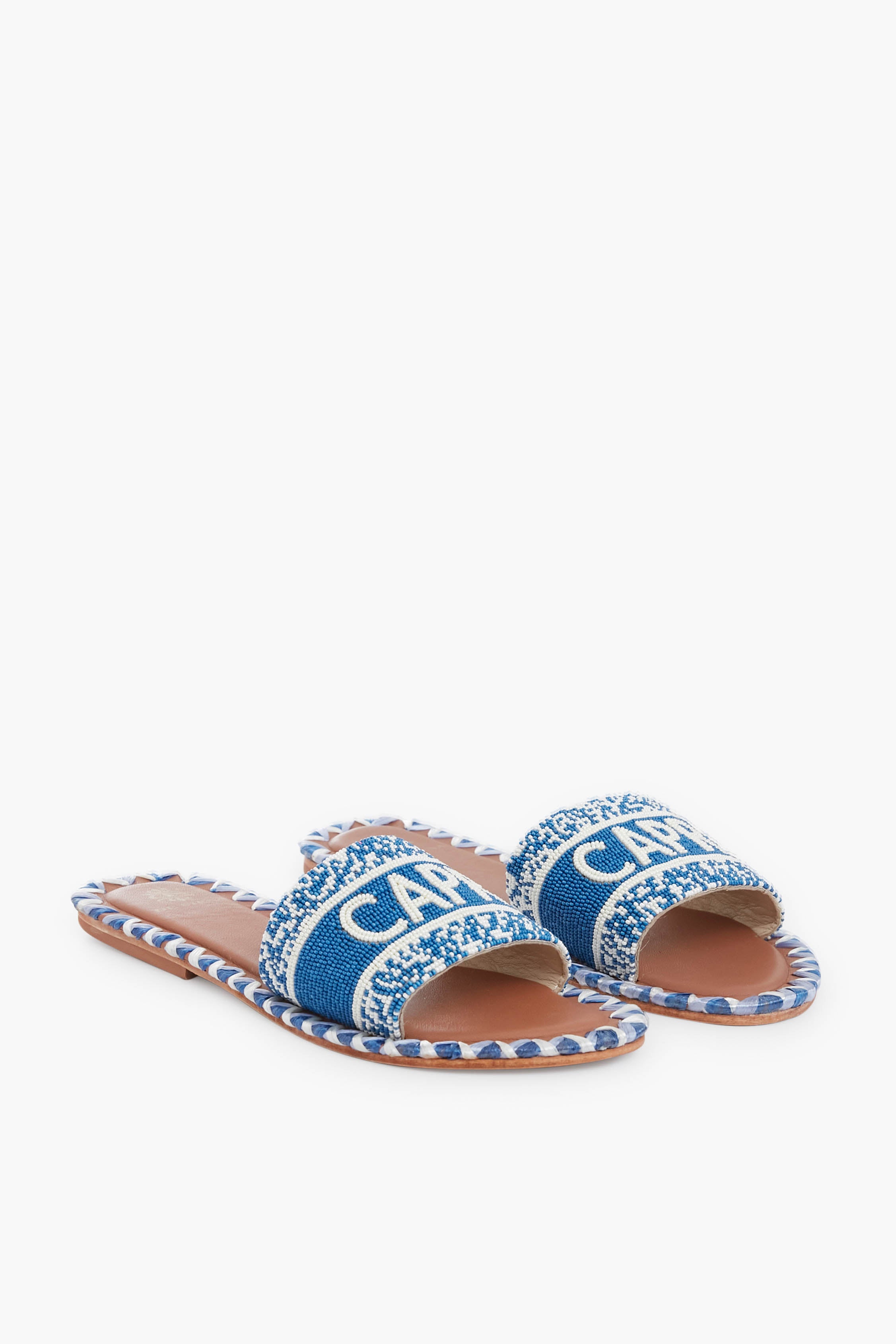 Deep Blue Capri Sandals-Charming Tale Store