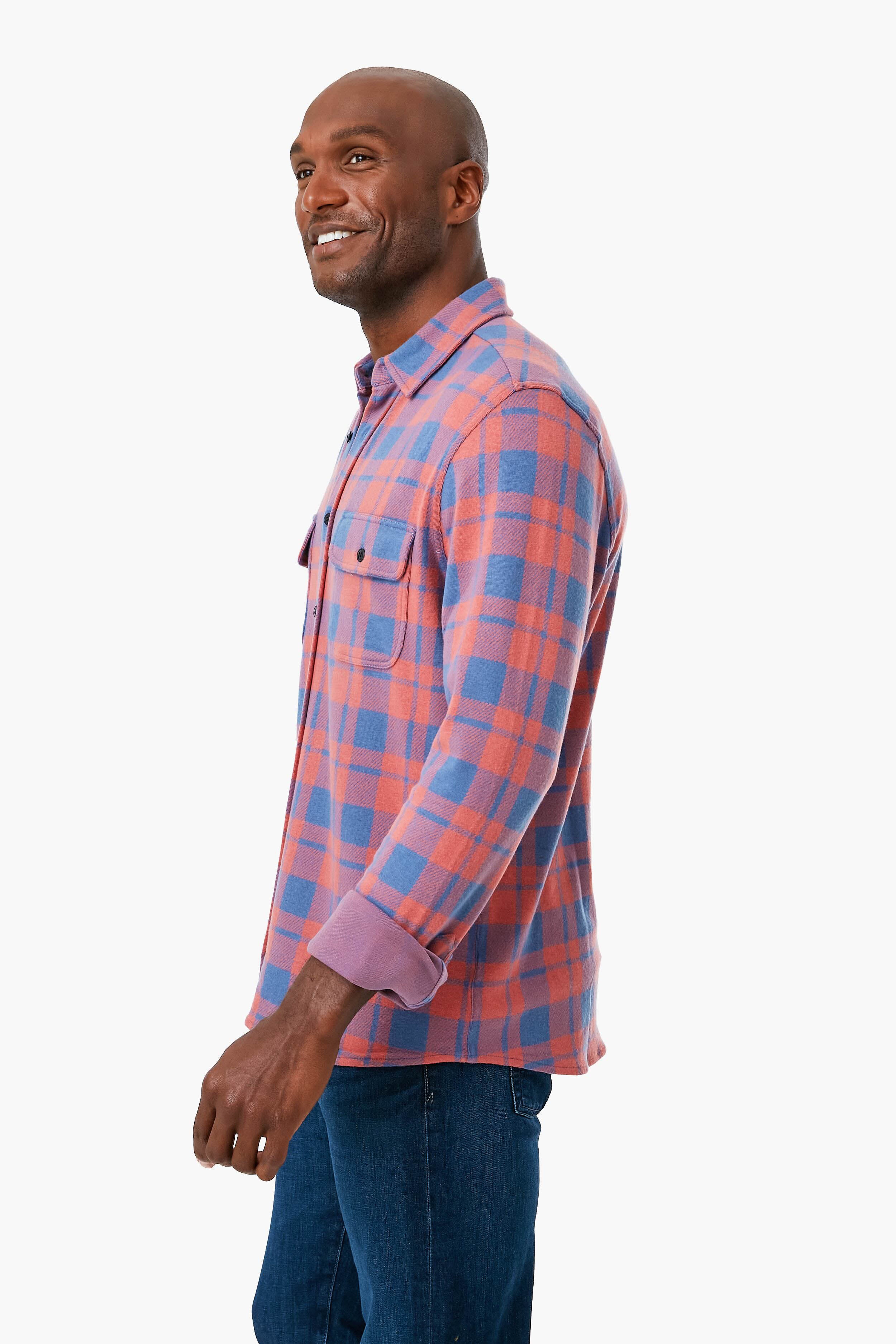 Rose Blue Check Legend Sweater Shirt-Charming Tale Store