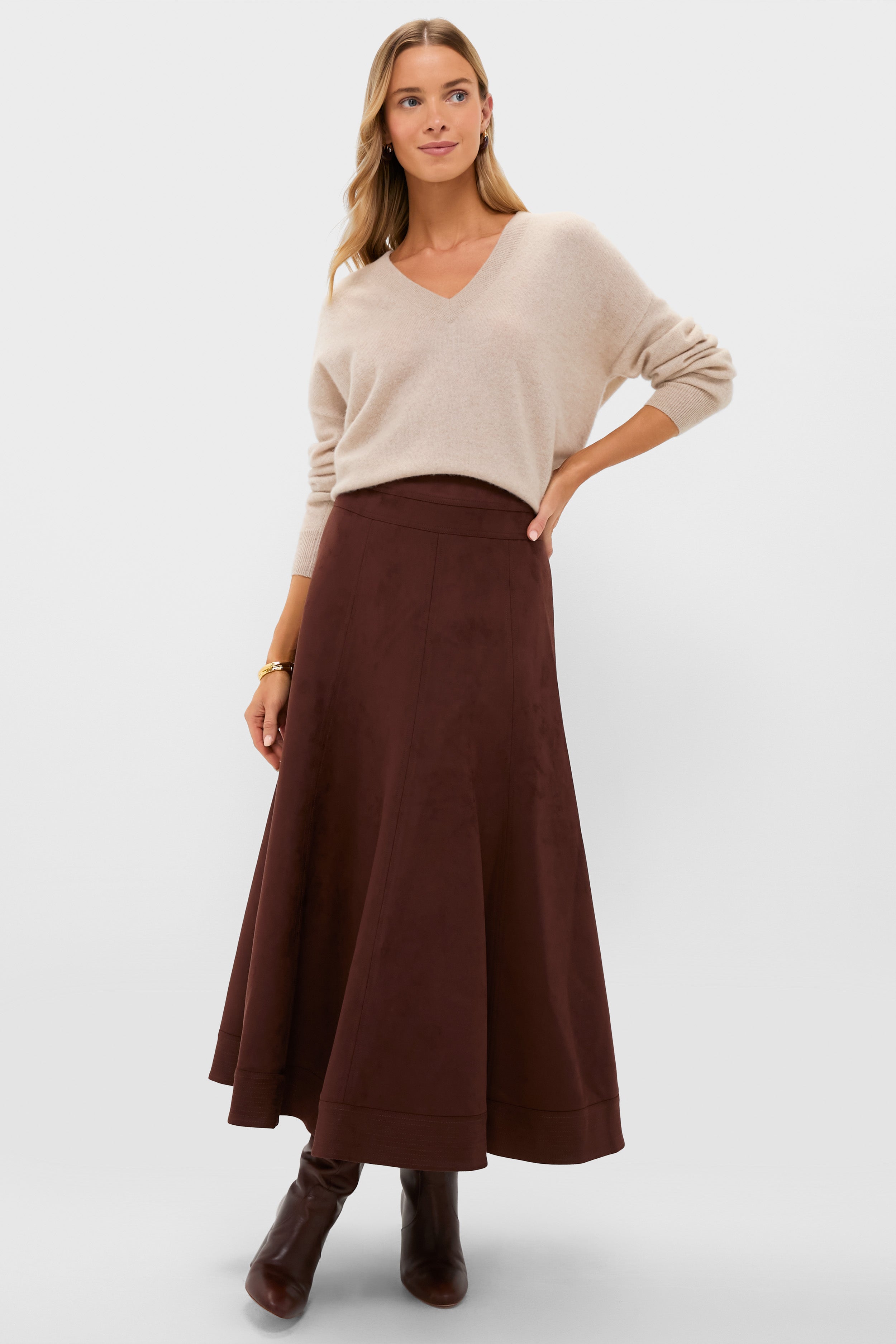 Ganache Vegan Suede Brynn Skirt-Charming Tale Store