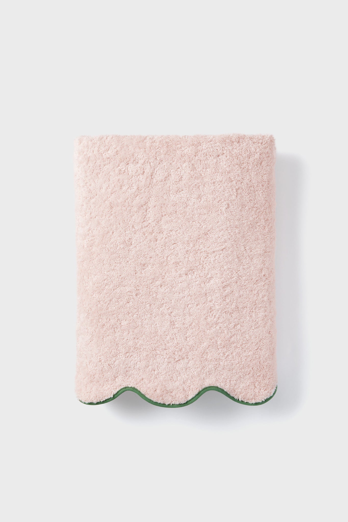 Exclusive Blush and Palm Cairo Scallop Bath Towel-Charming Tale Store