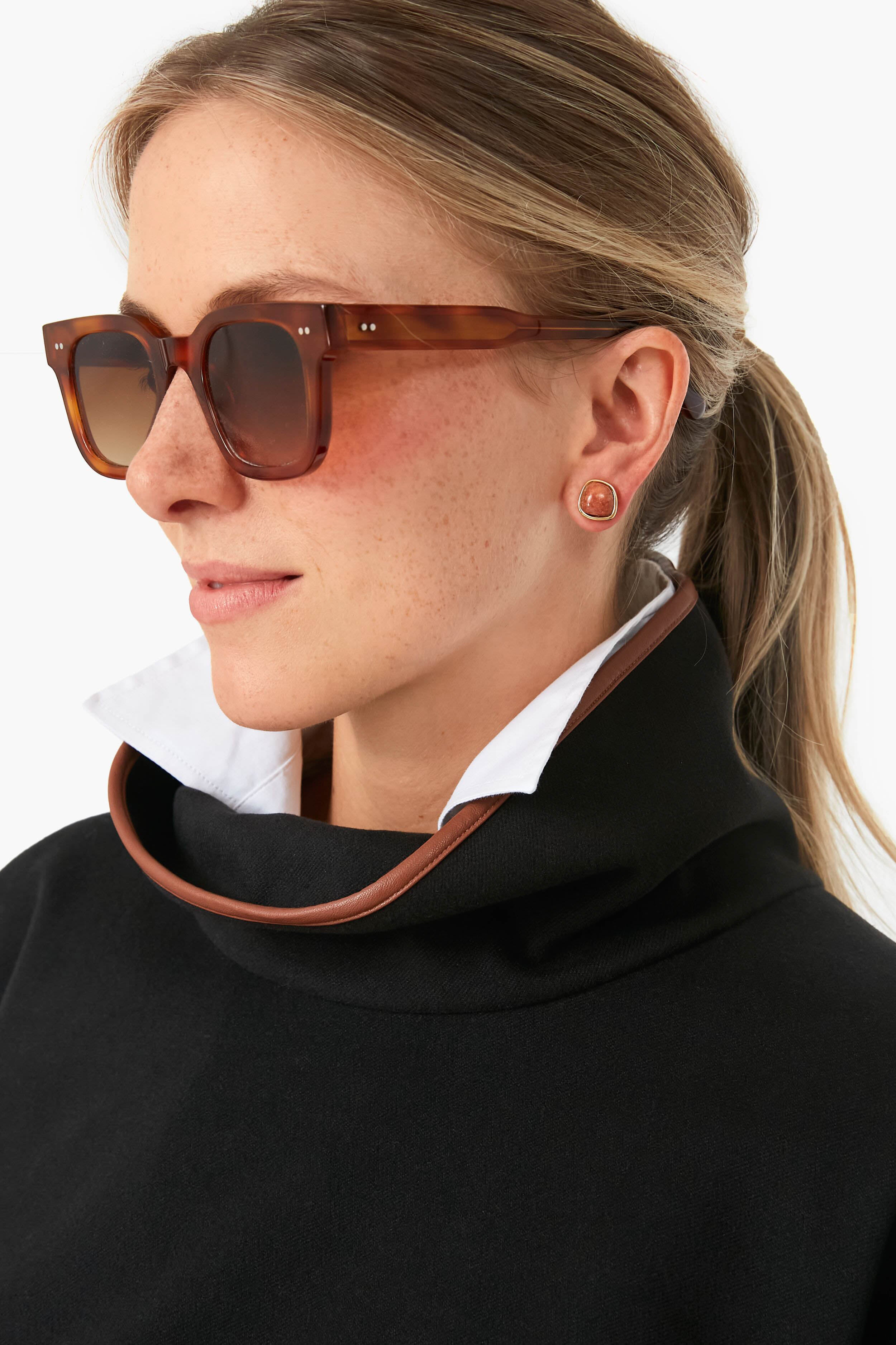 Dark Peach Aventurine Bay Studs-Charming Tale Store