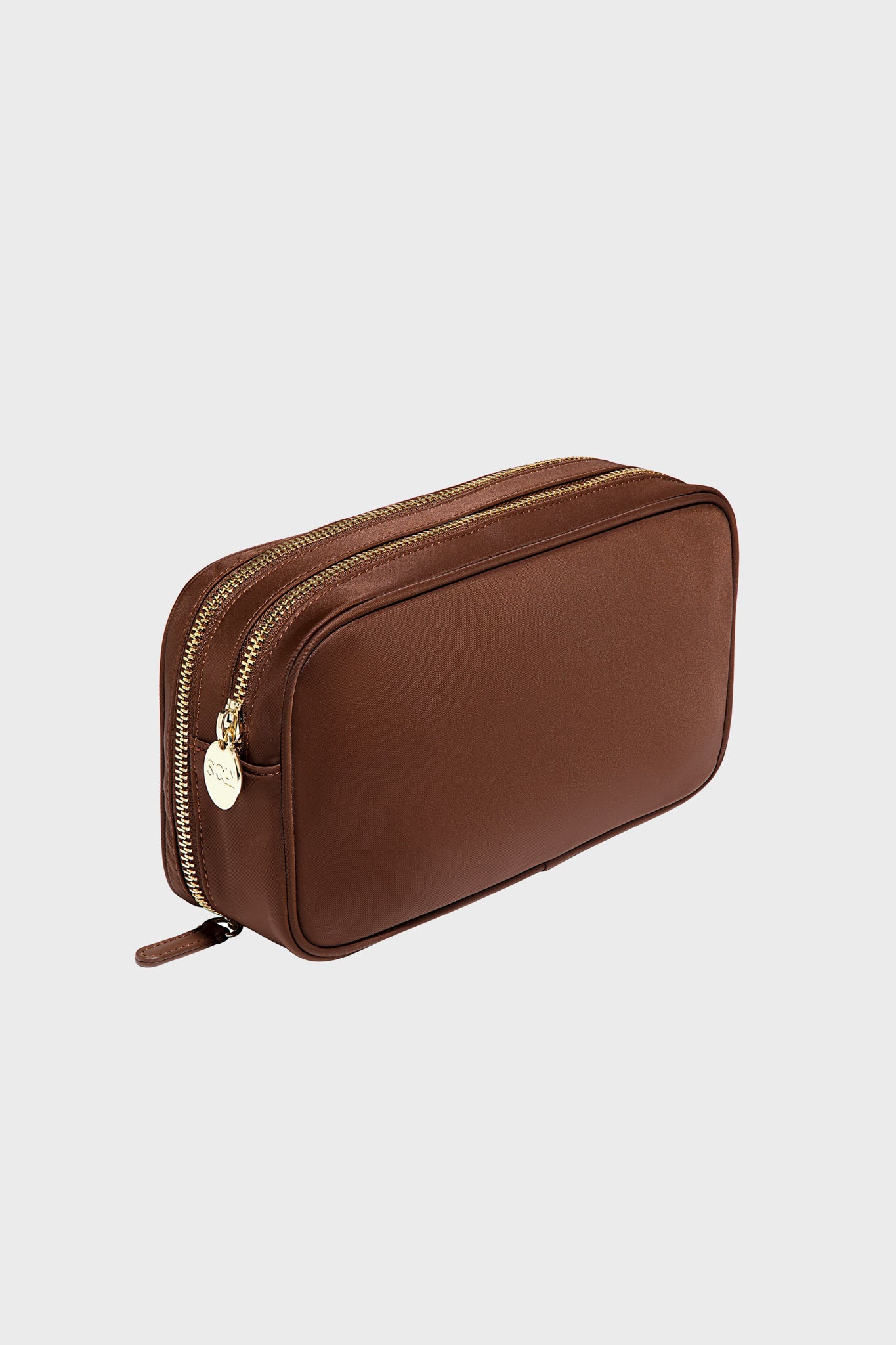 Espresso Double Zip Pouch-Charming Tale Store