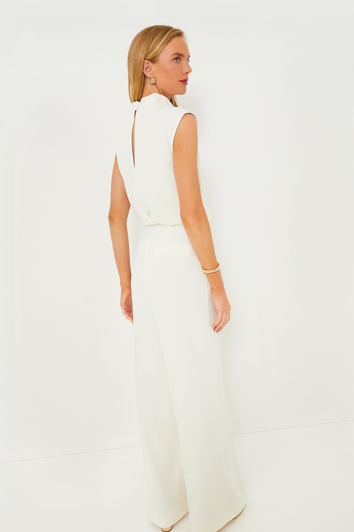 Wool White Lilia Jumpsuit-Charming Tale Store