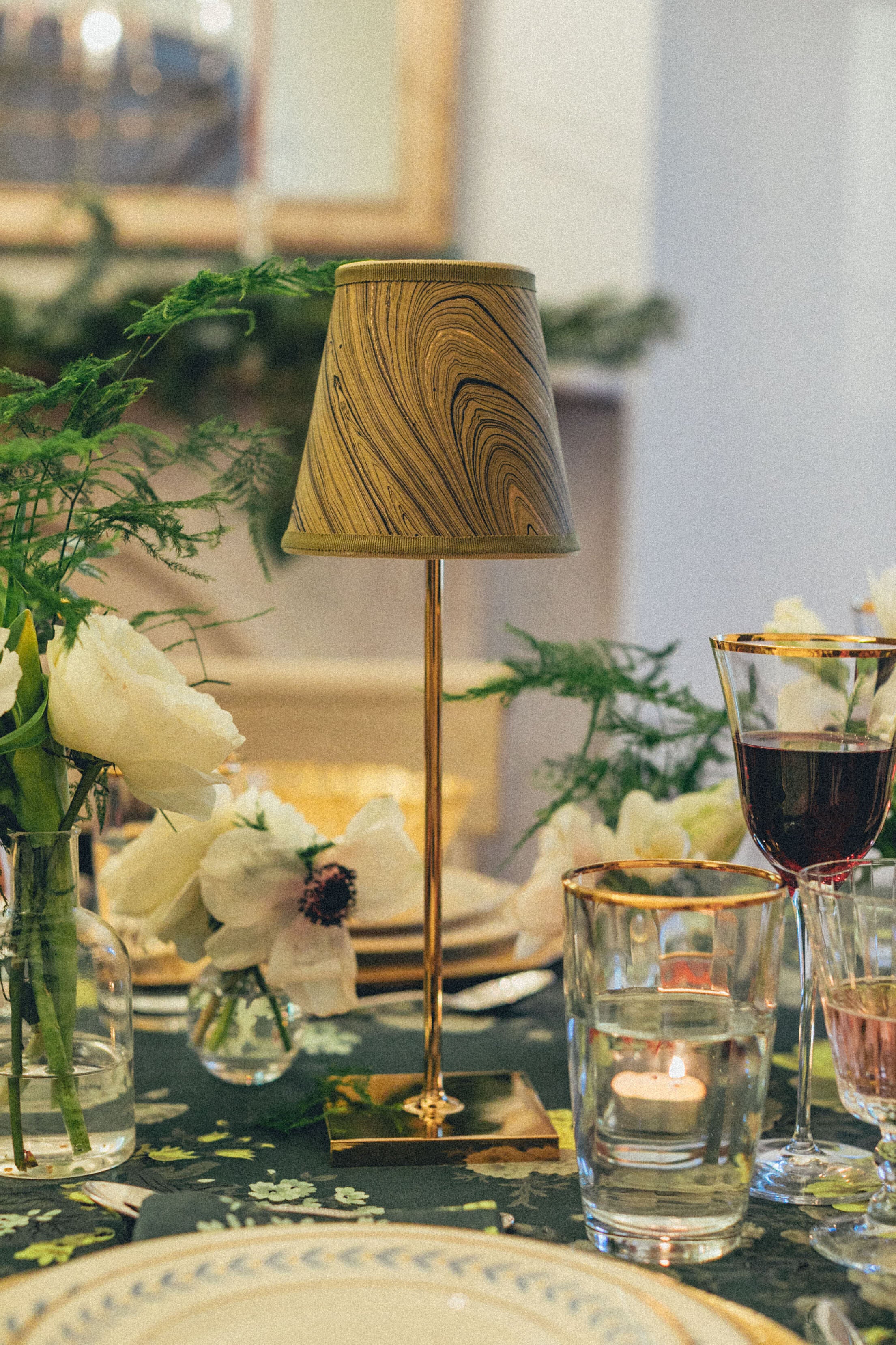 Sage Marble Zafferano Lampshade-Charming Tale Store