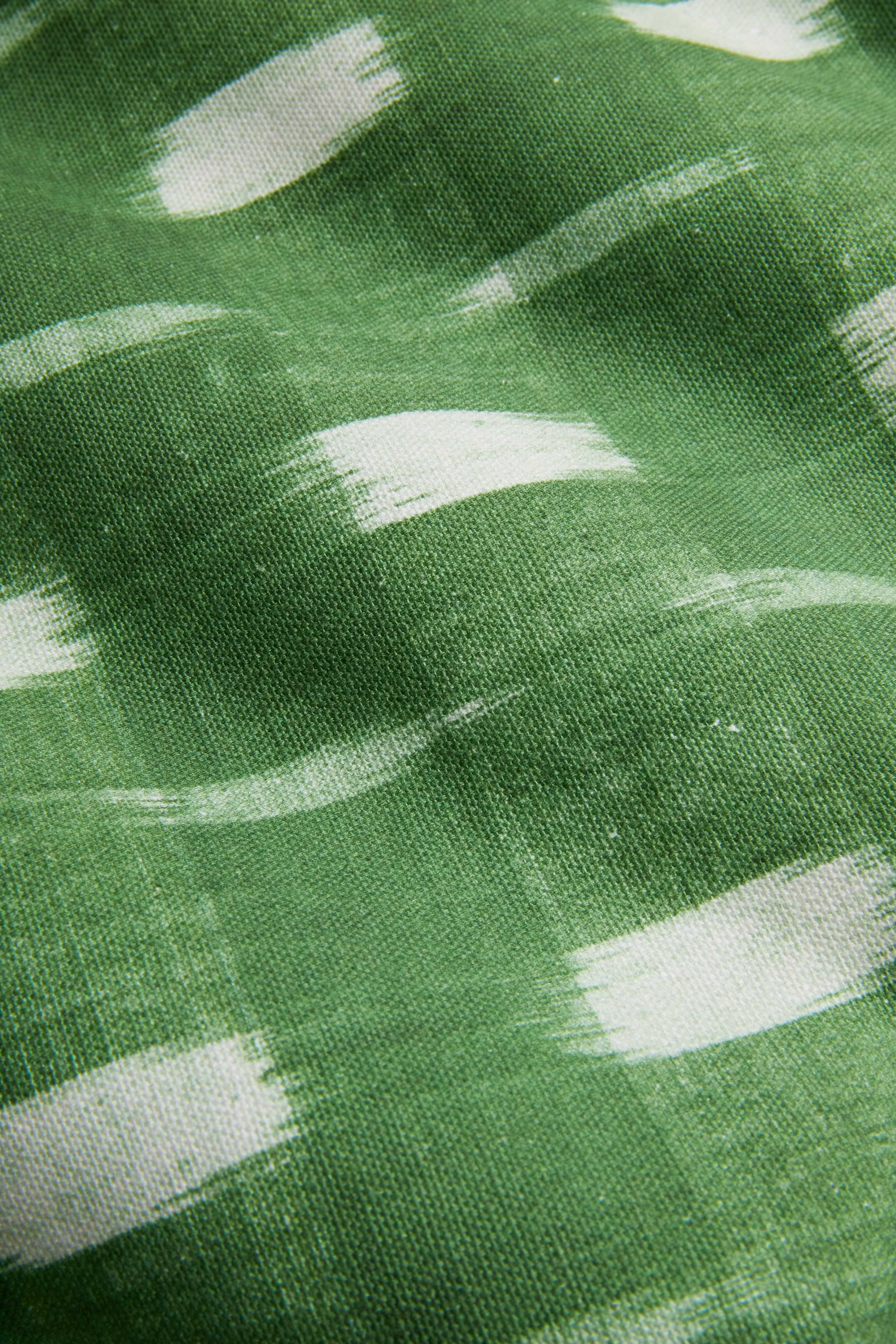 Fern Brushed Ikat Round Tablecloth-Charming Tale Store