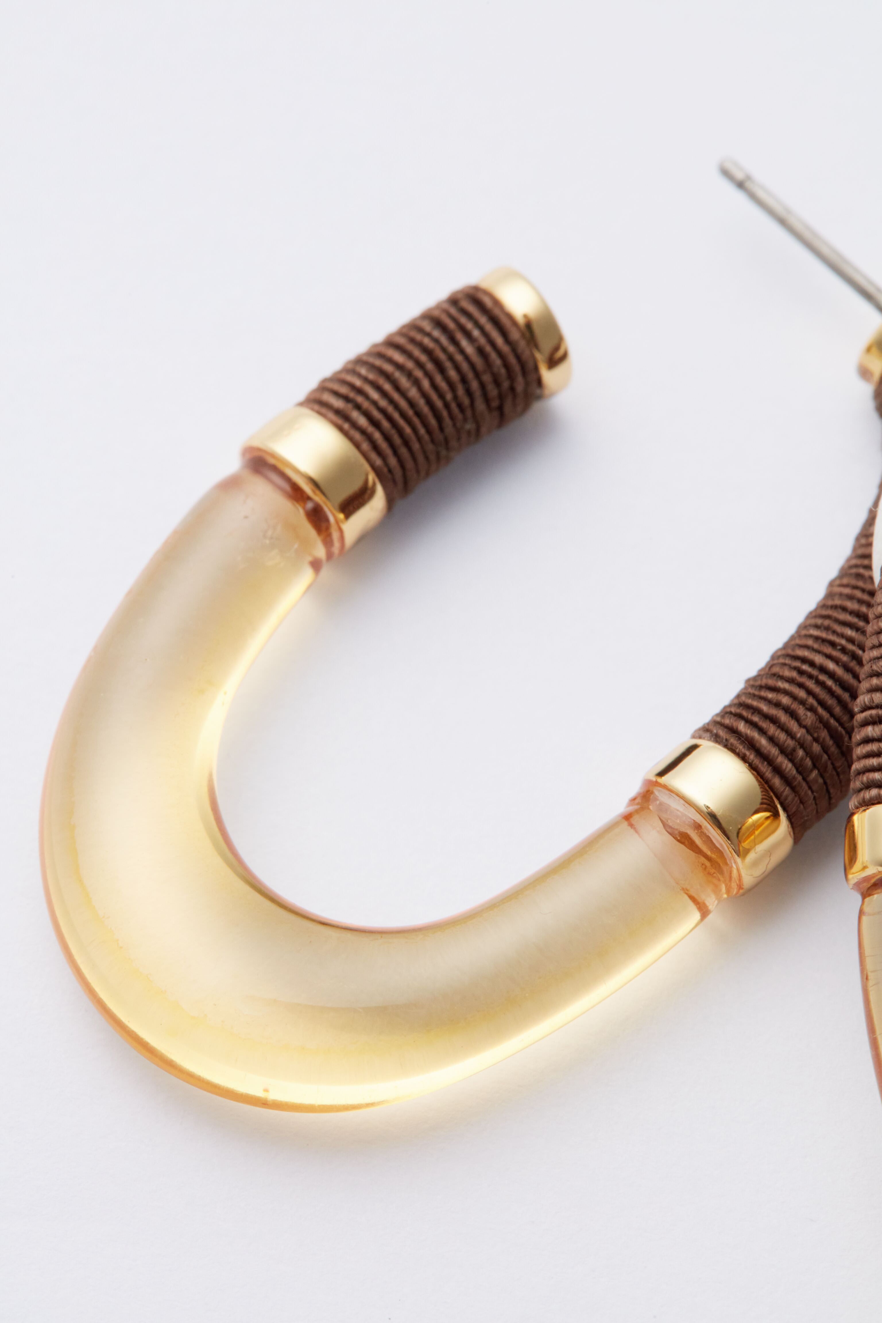 Chestnut Zuri Hoop Earrings-Charming Tale Store