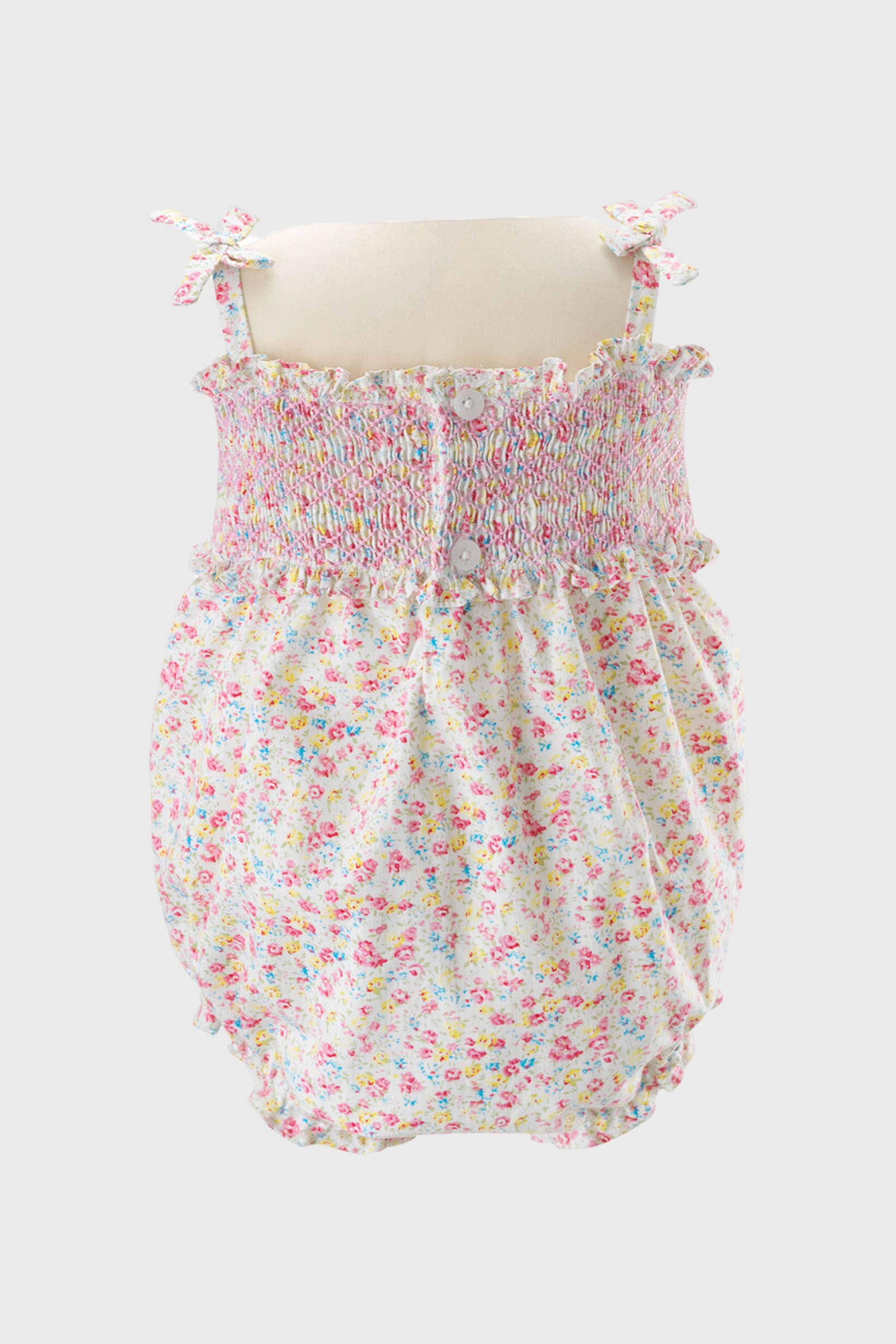 Floral Smocked Bubble-Charming Tale Store