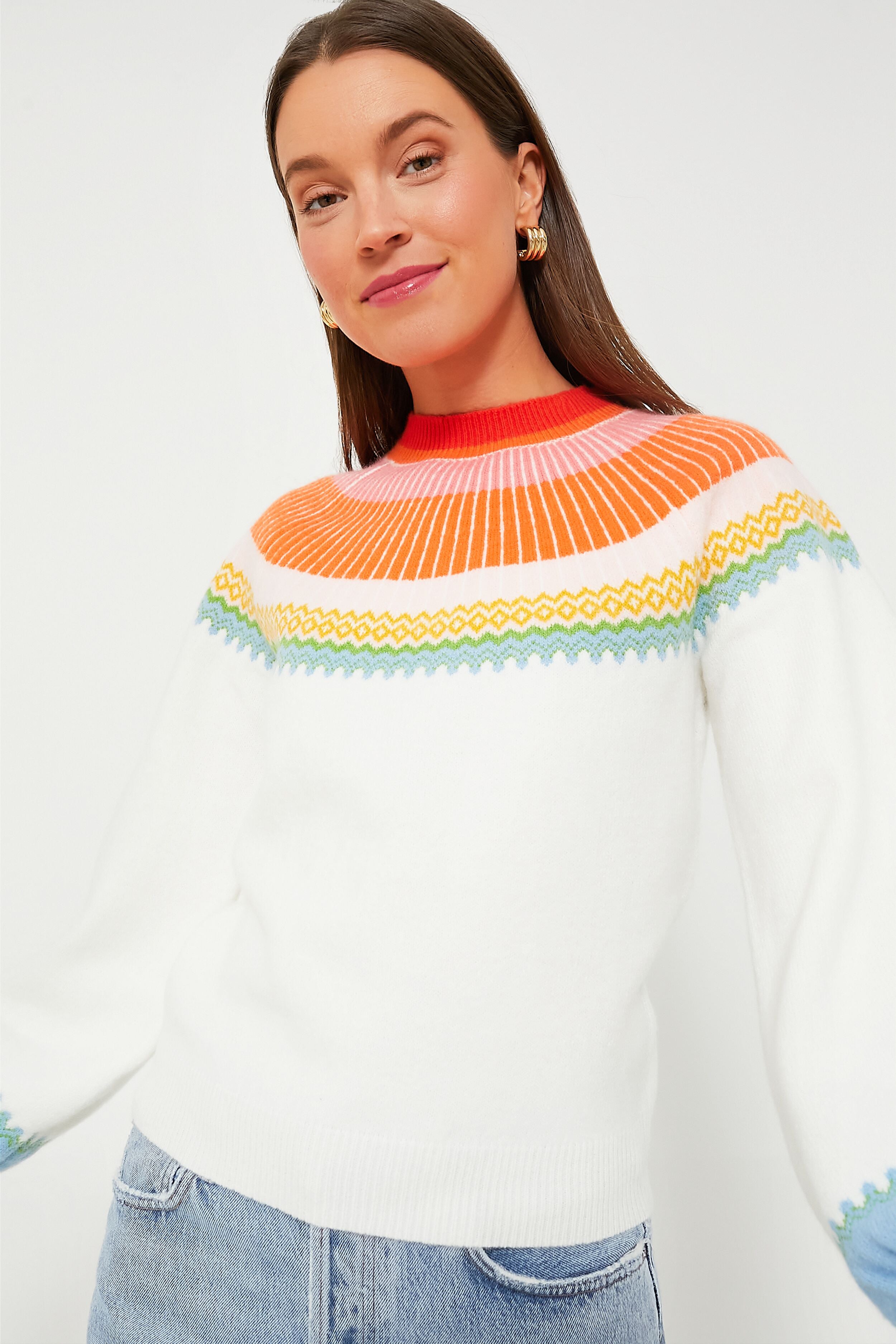 Pastel Color Block Sweater-Charming Tale Store