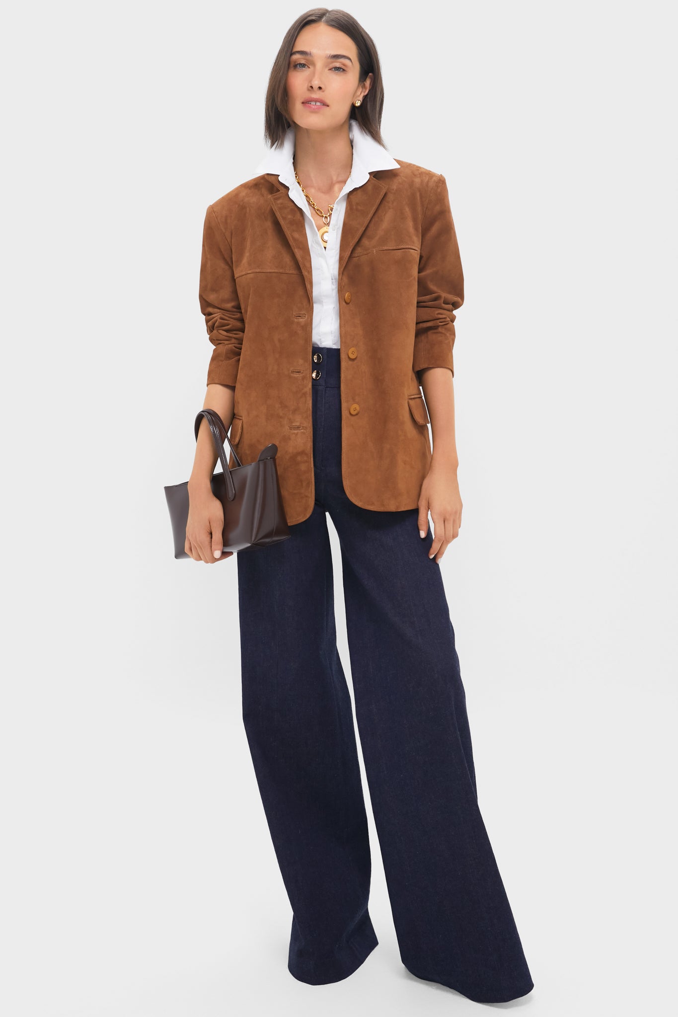 Tan Natalie Suede Jacket-Charming Tale Store