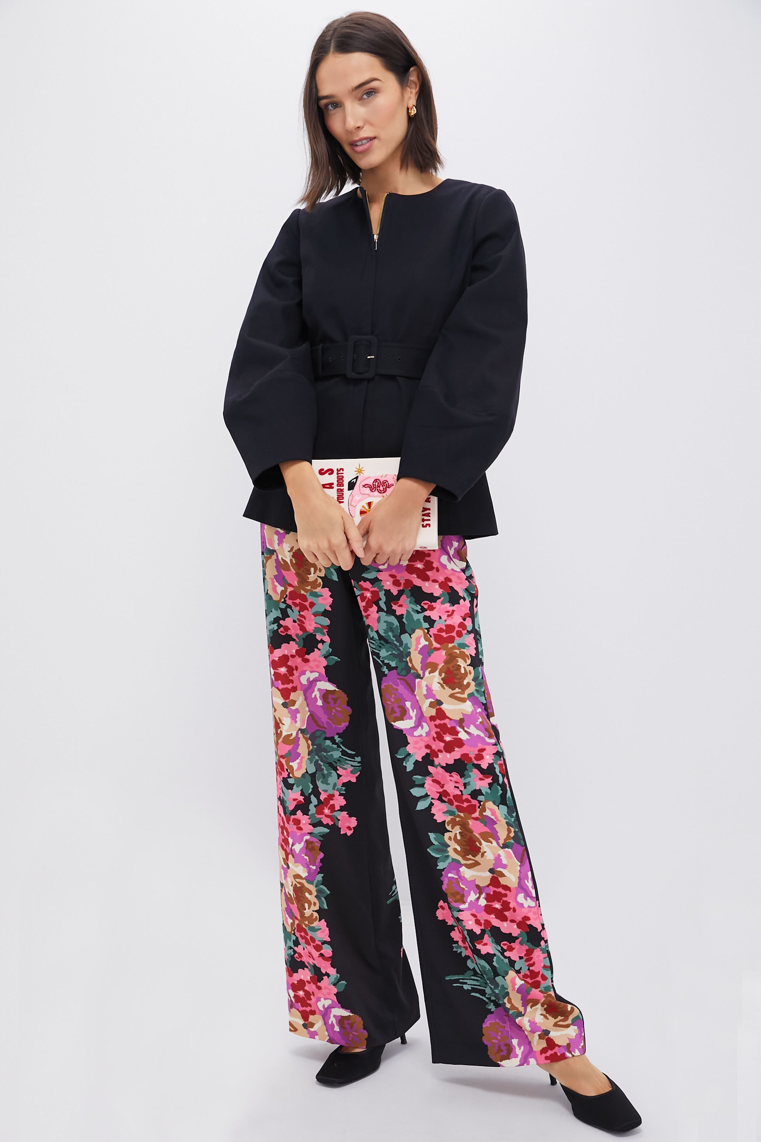 Climbing Roses Drapey Twill Erin Pants-Charming Tale Store