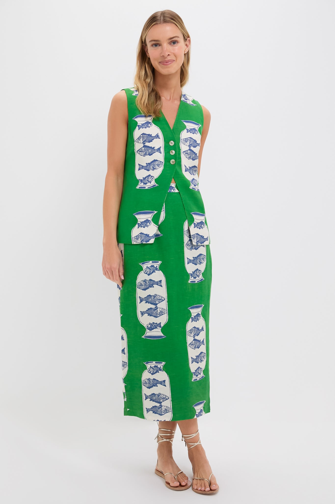 Herring Green Lachlyn Vest-Charming Tale Store