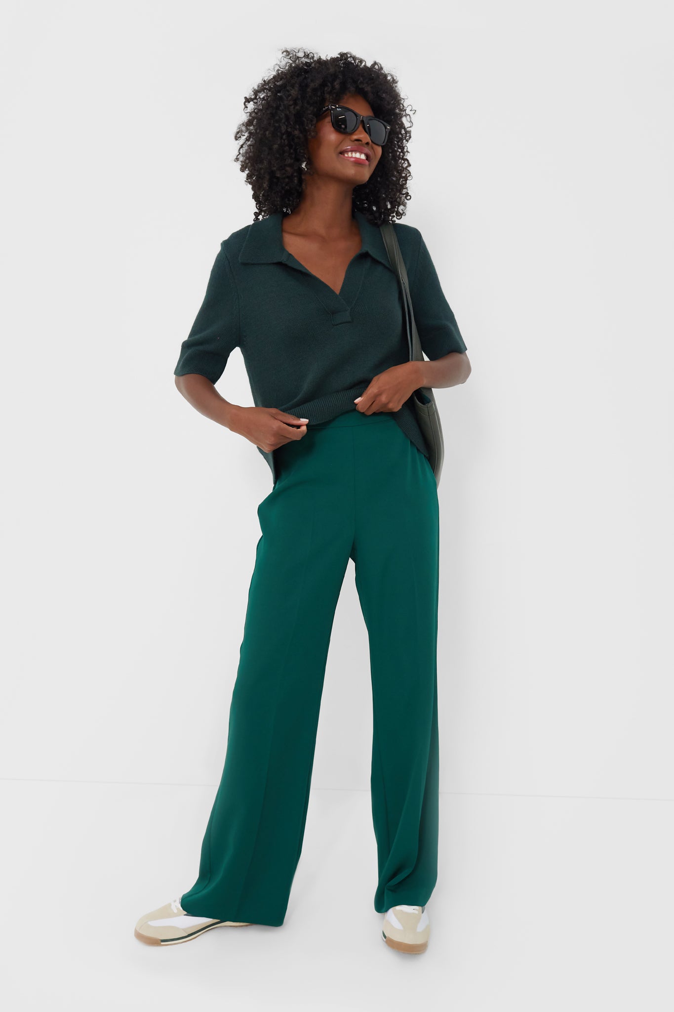 Deep Green Erin Pants-Charming Tale Store