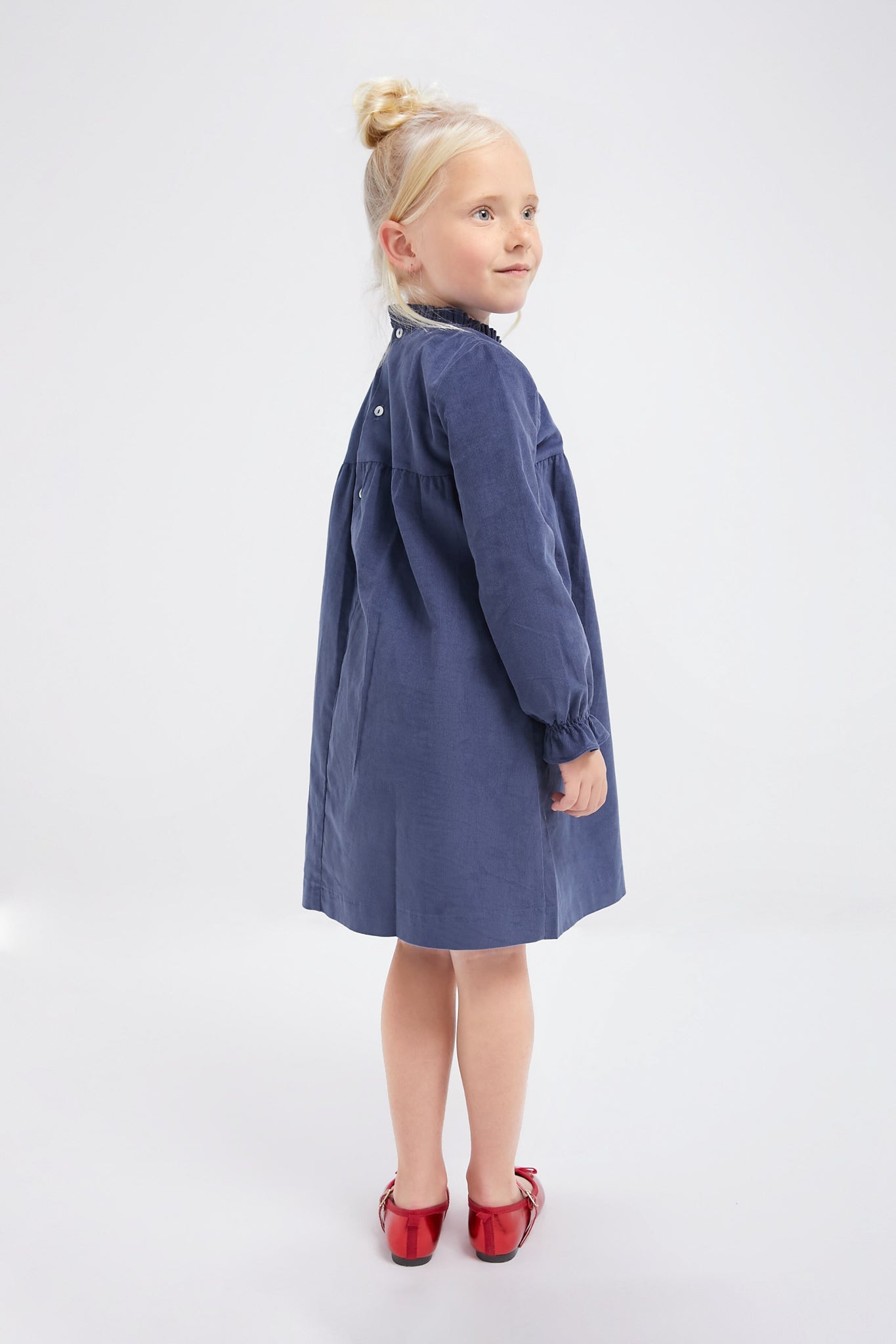Dusty Blue Roberta Dress-Charming Tale Store