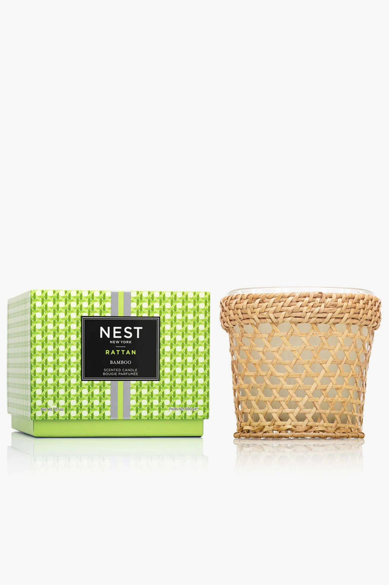 Rattan Bamboo 3 Wick Candle-Charming Tale Store