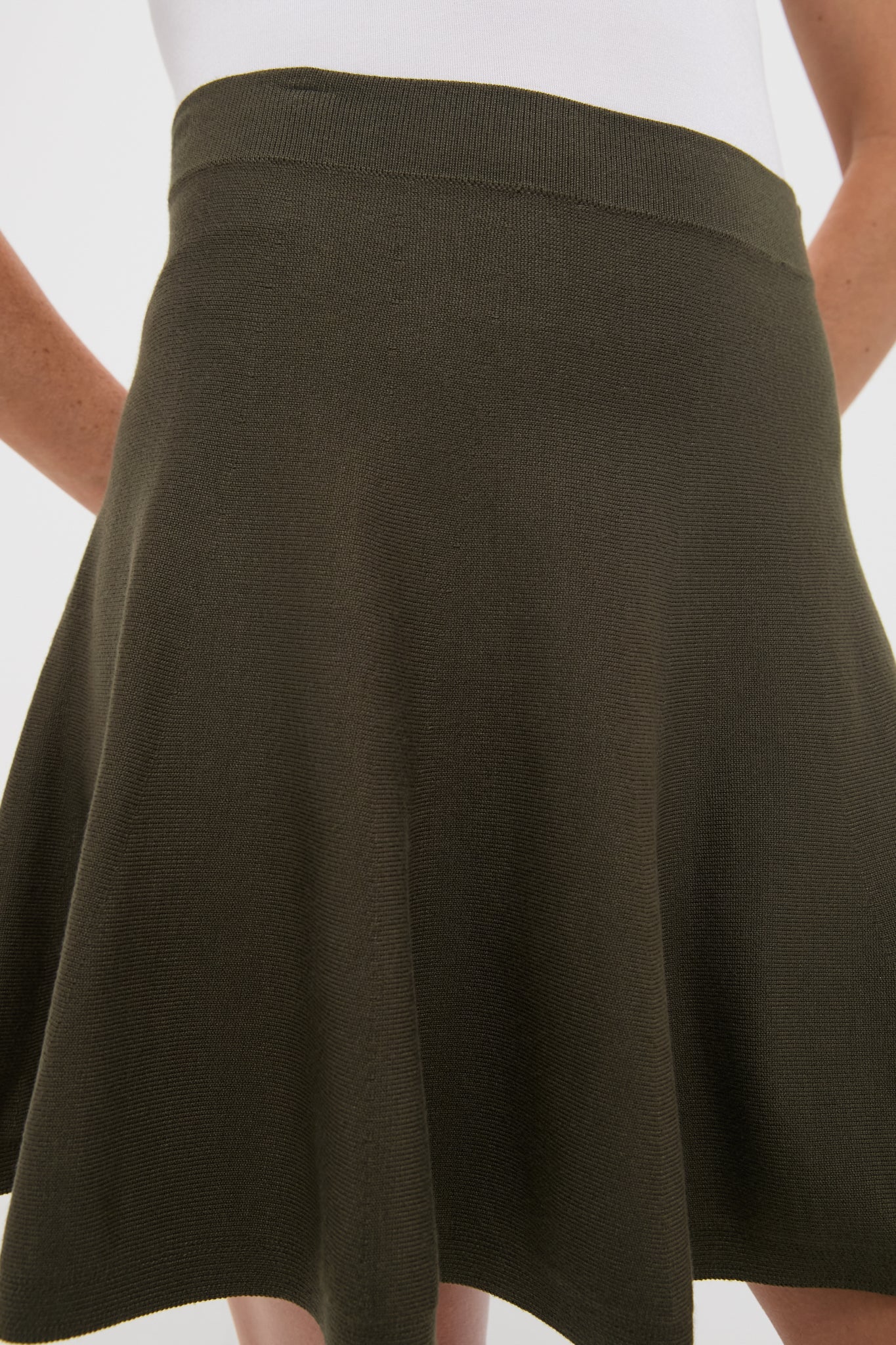 Olive Connie Knit Mini Skirt-Charming Tale Store