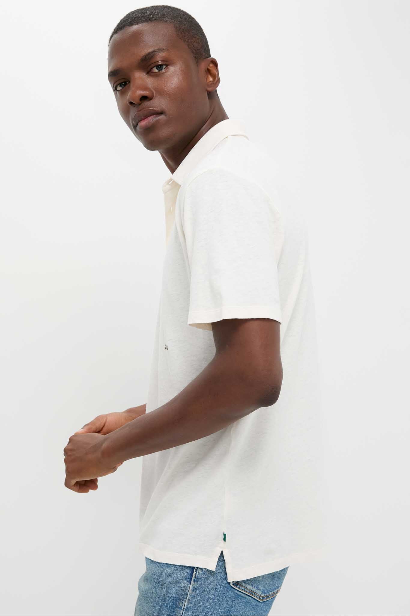 Sand Drift Linen Polo-Charming Tale Store