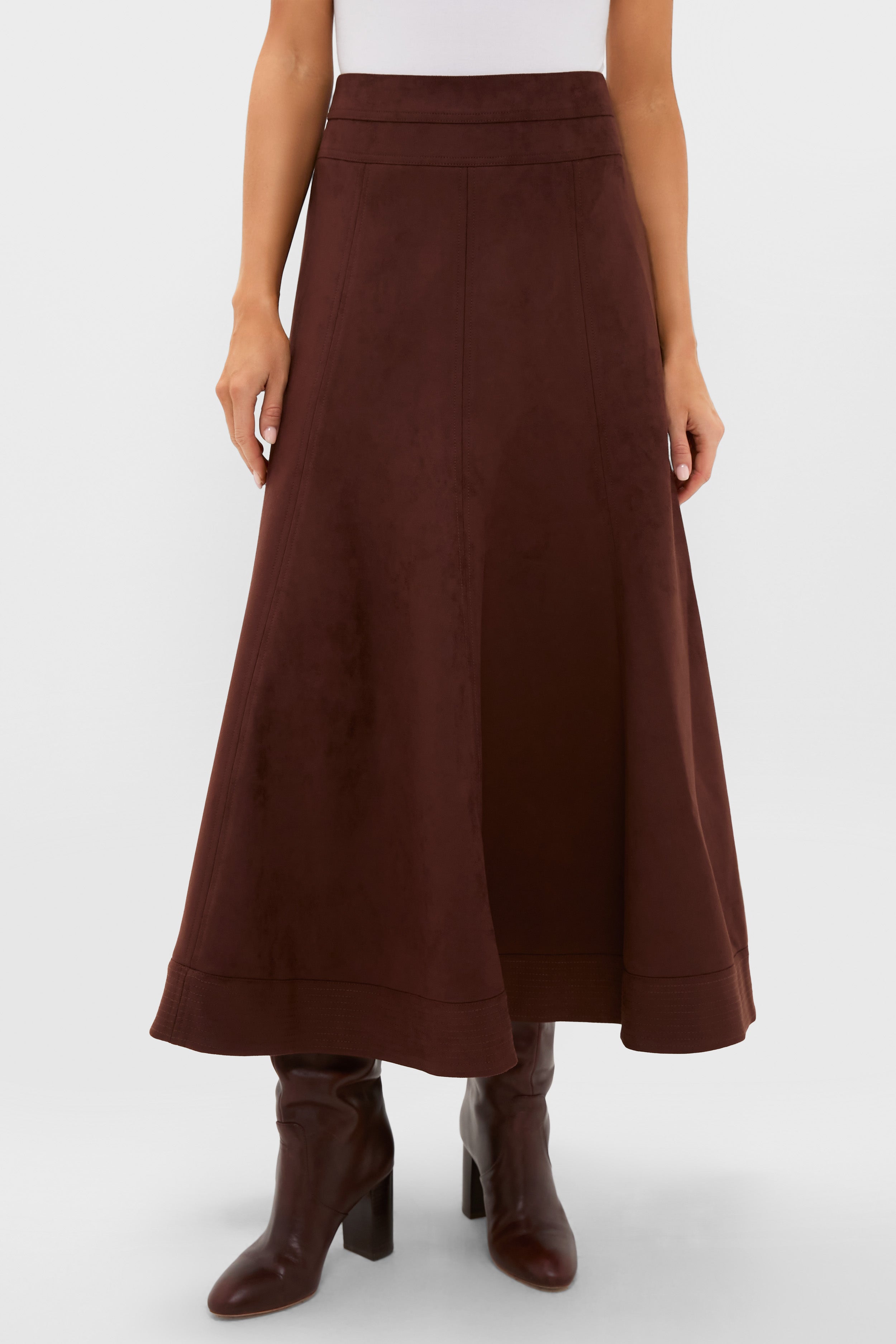 Ganache Vegan Suede Brynn Skirt-Charming Tale Store