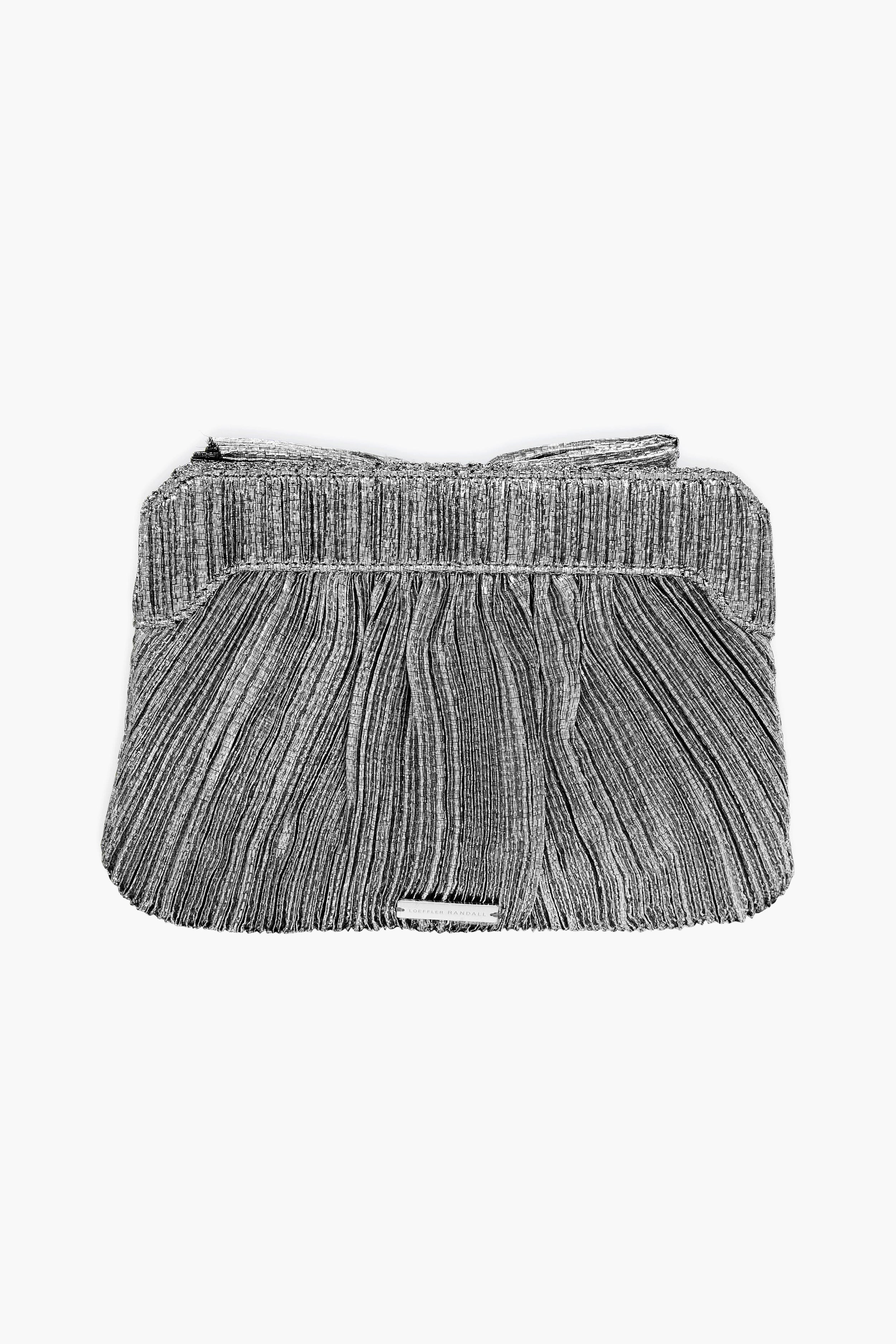 Dark Silver Lame Rayne Clutch-Charming Tale Store
