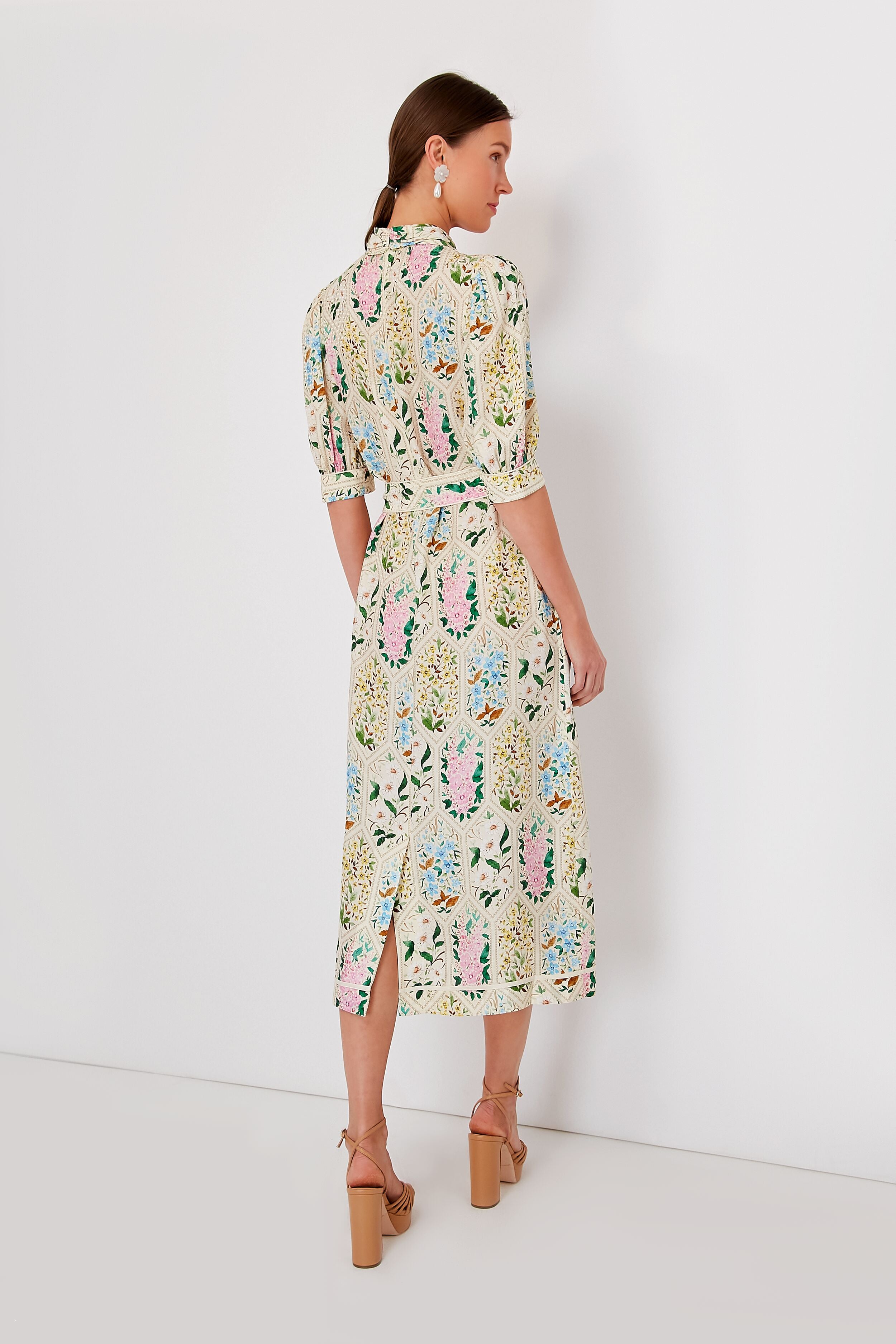 Floral Tile Langley Dress-Charming Tale Store