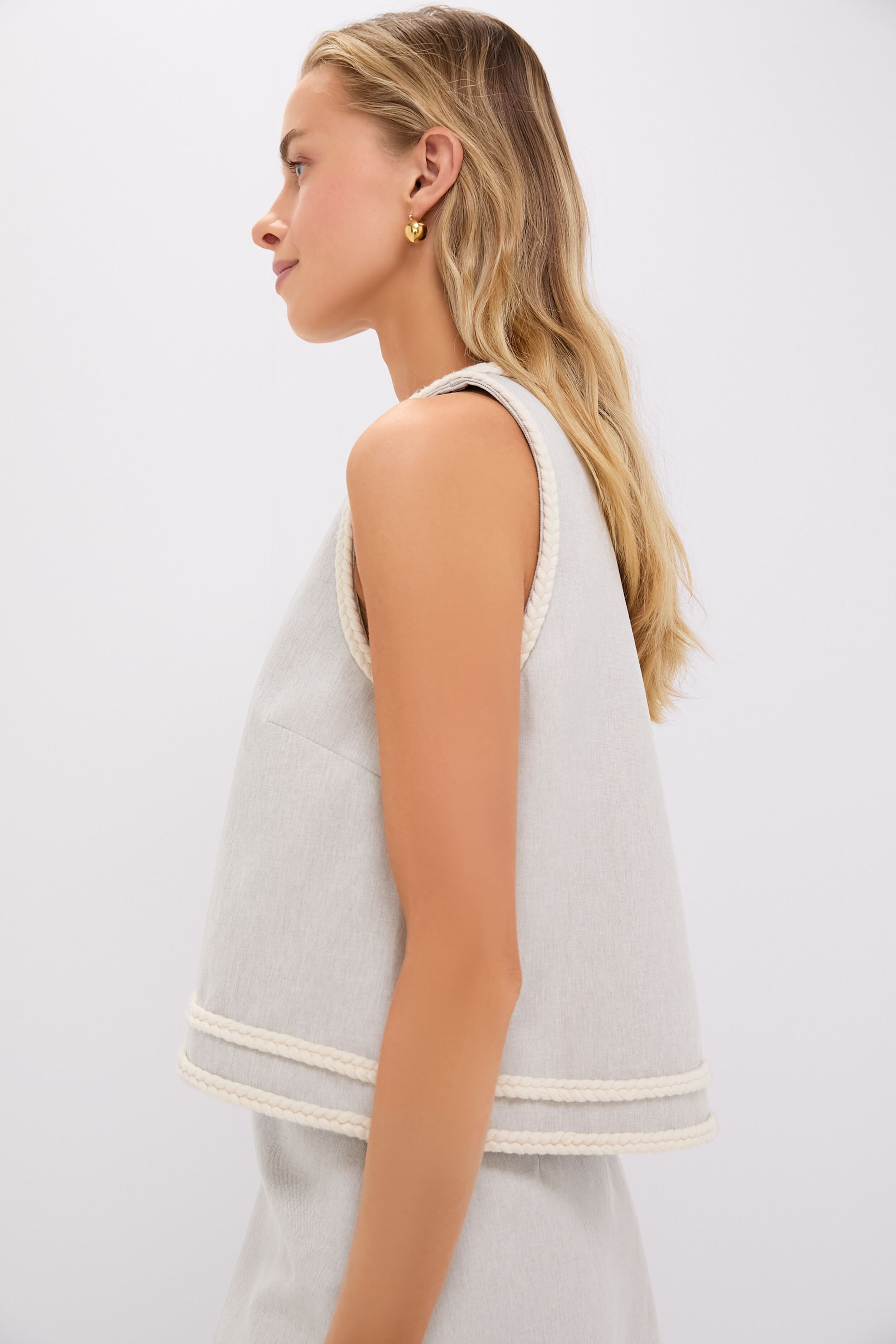 Flax Brushed Canvas Keating Top-Charming Tale Store