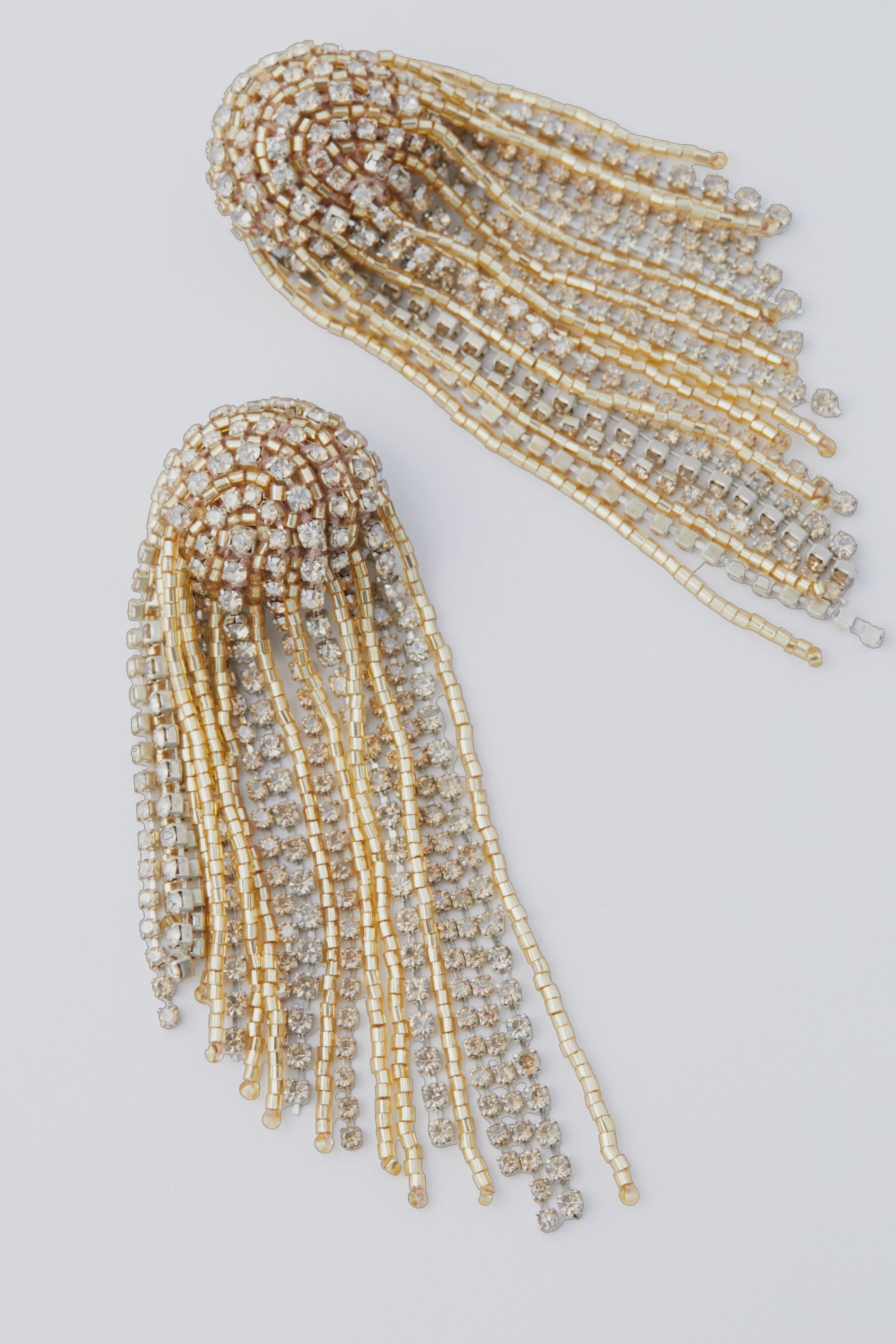 Gold Noor Crystal Earrings-Charming Tale Store