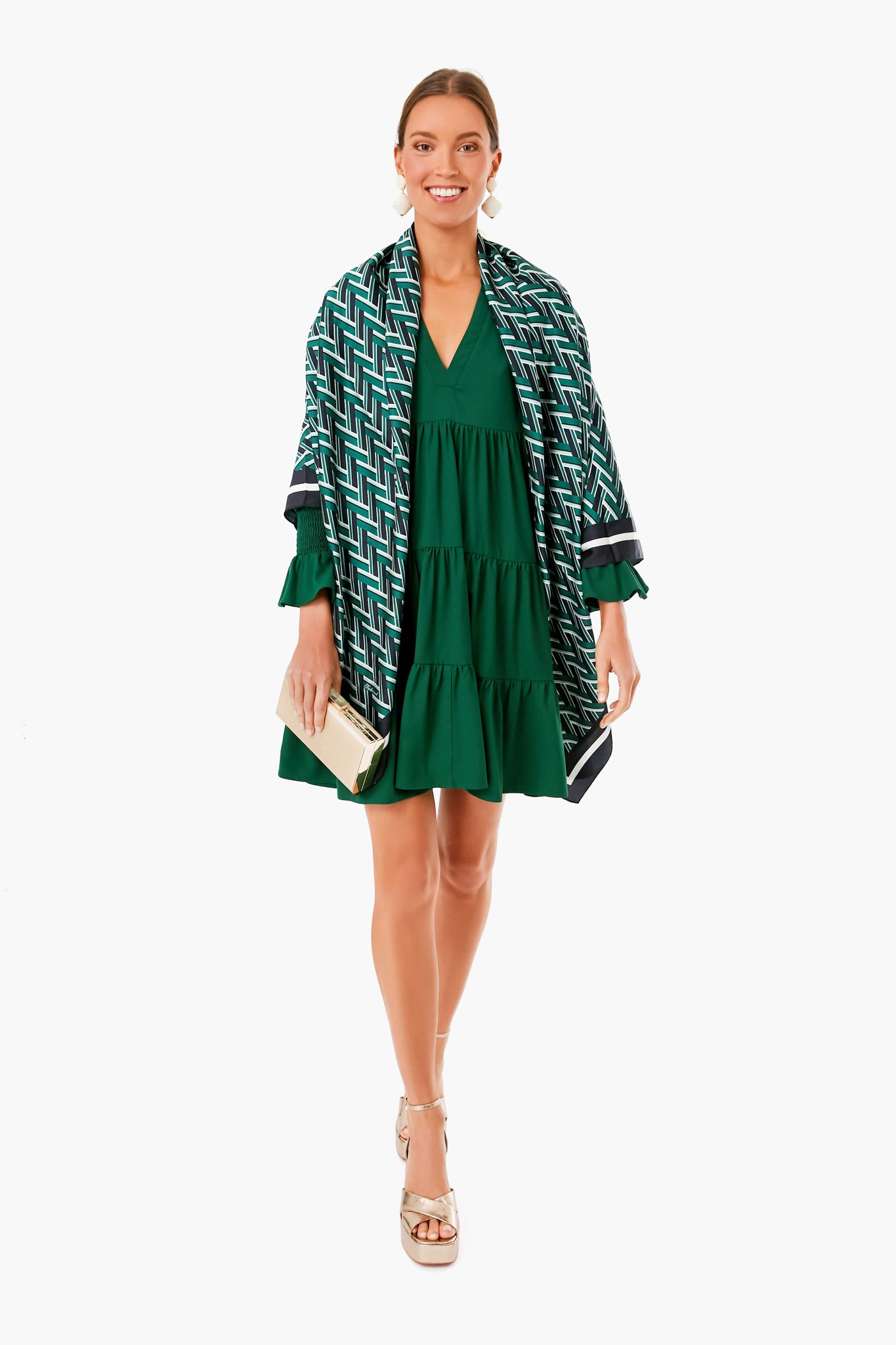 Emerald Geo Scarf-Charming Tale Store