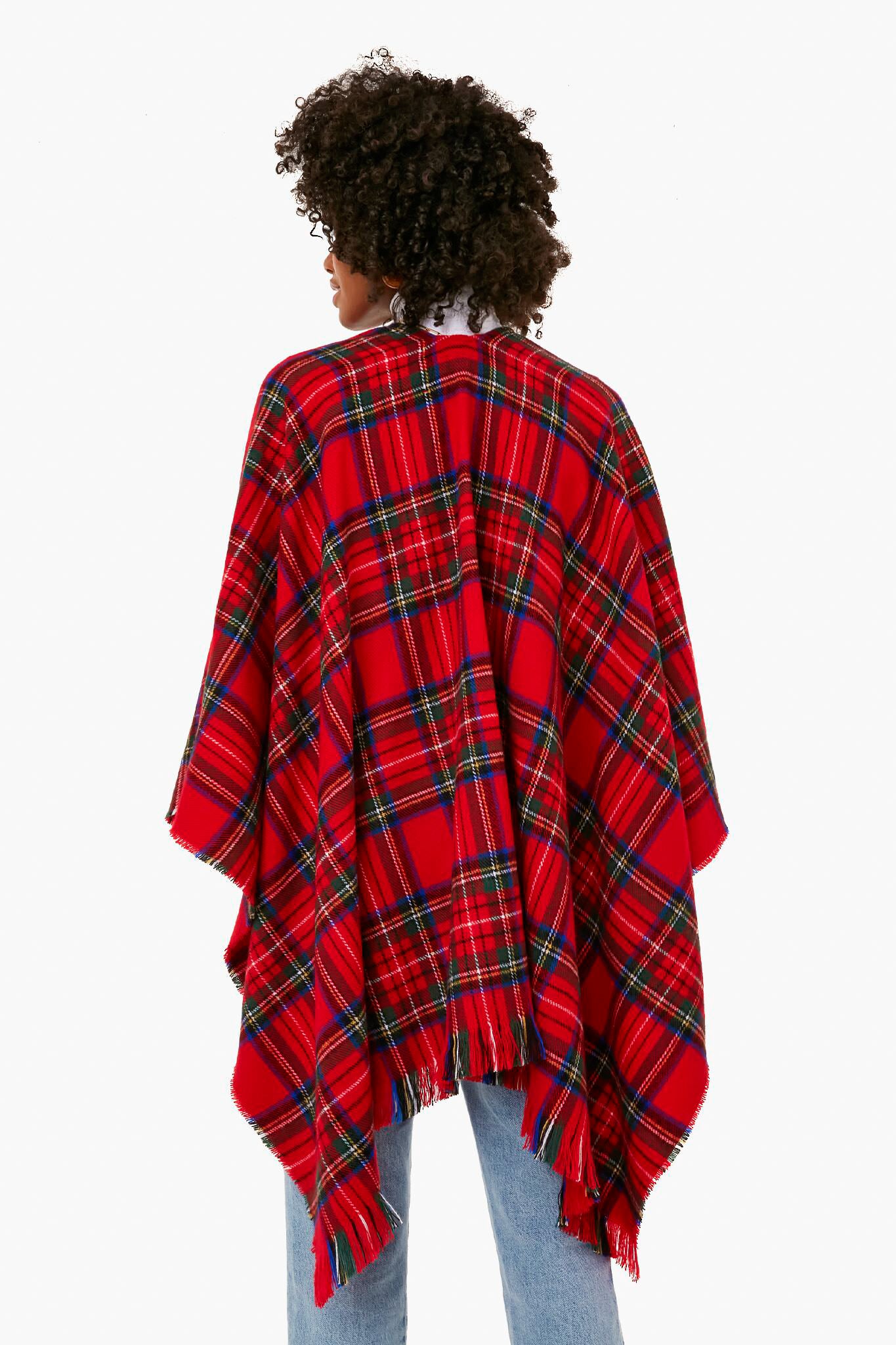 Exclusive Ruana Plaid Poncho-Charming Tale Store