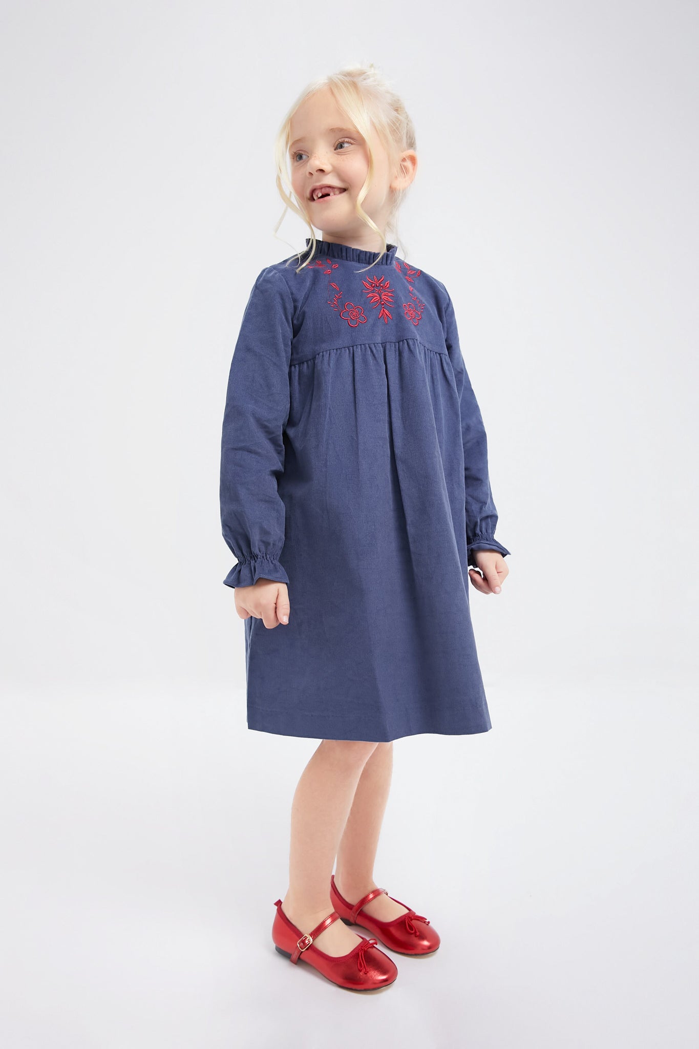 Dusty Blue Roberta Dress-Charming Tale Store